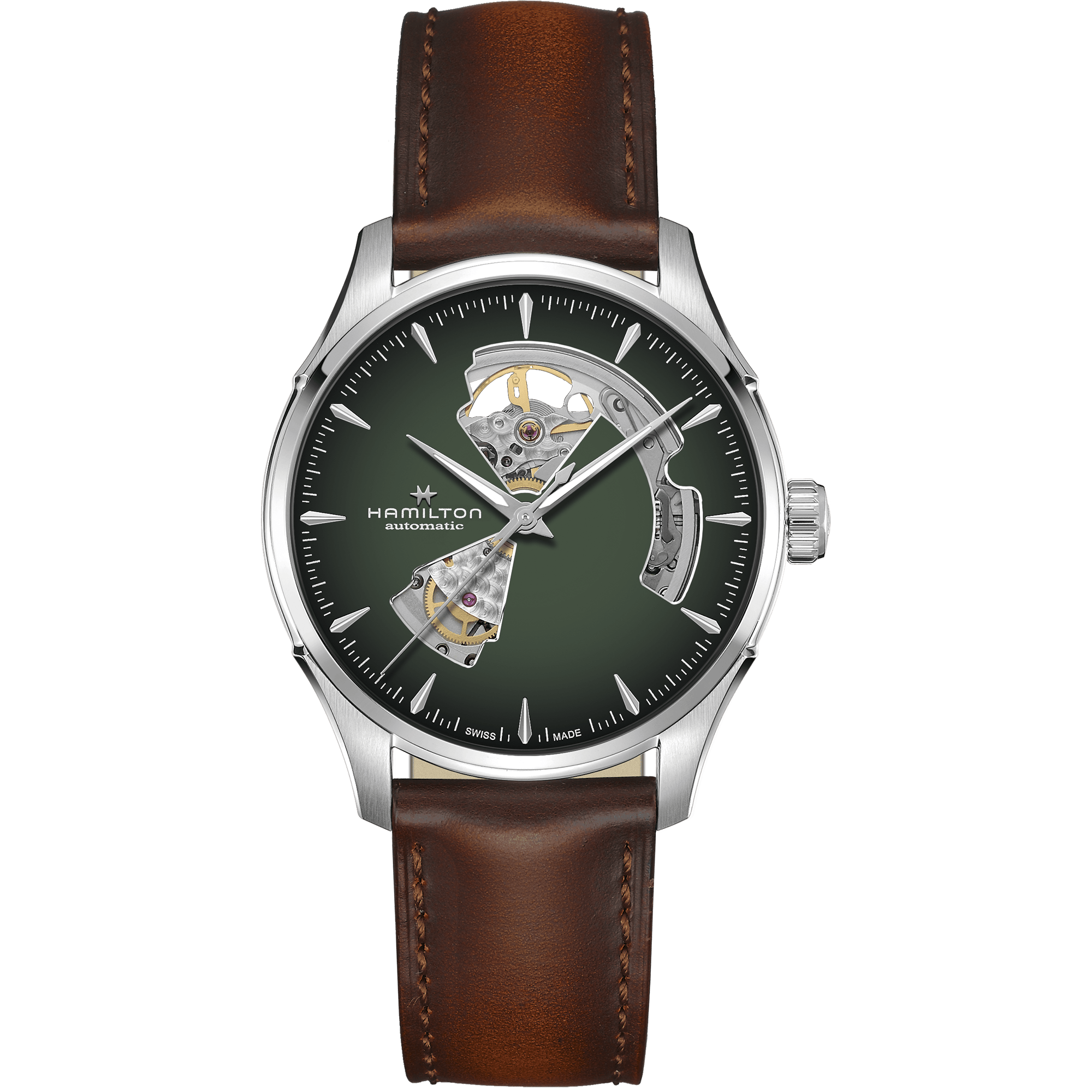 Hamilton Jazzmaster Open Heart Auto 40mm Green Dial Men's Watch H32675560