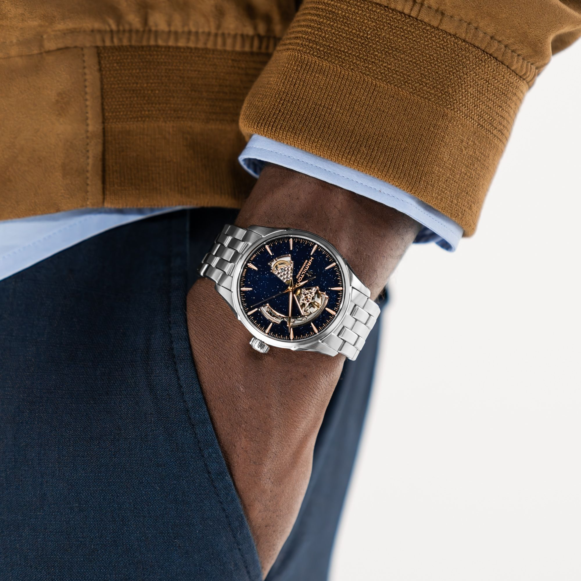Hamilton Jazzmaster Open Heart Auto 42mm Blue Dial Men's Watch H32705140