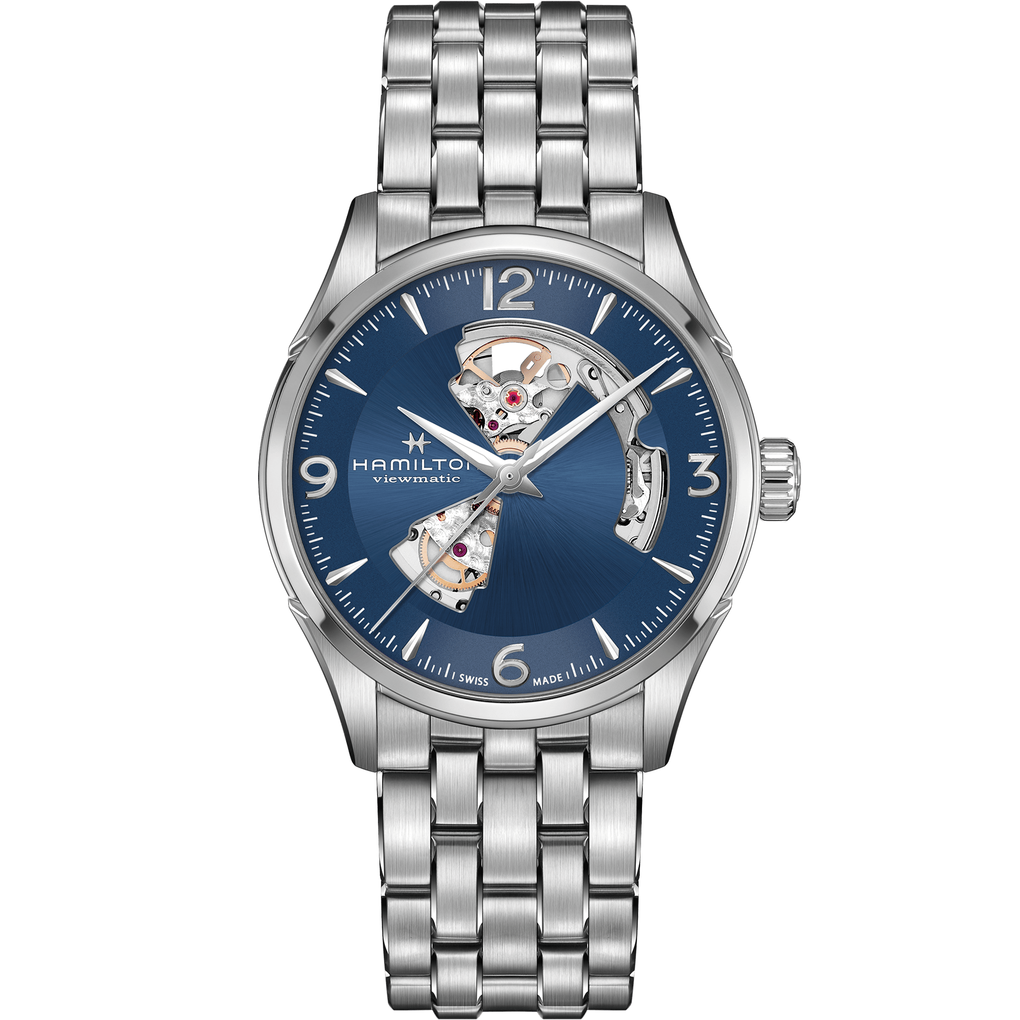 Hamilton Jazzmaster Open Heart Auto 42mm Blue Dial Men's Watch H32705141