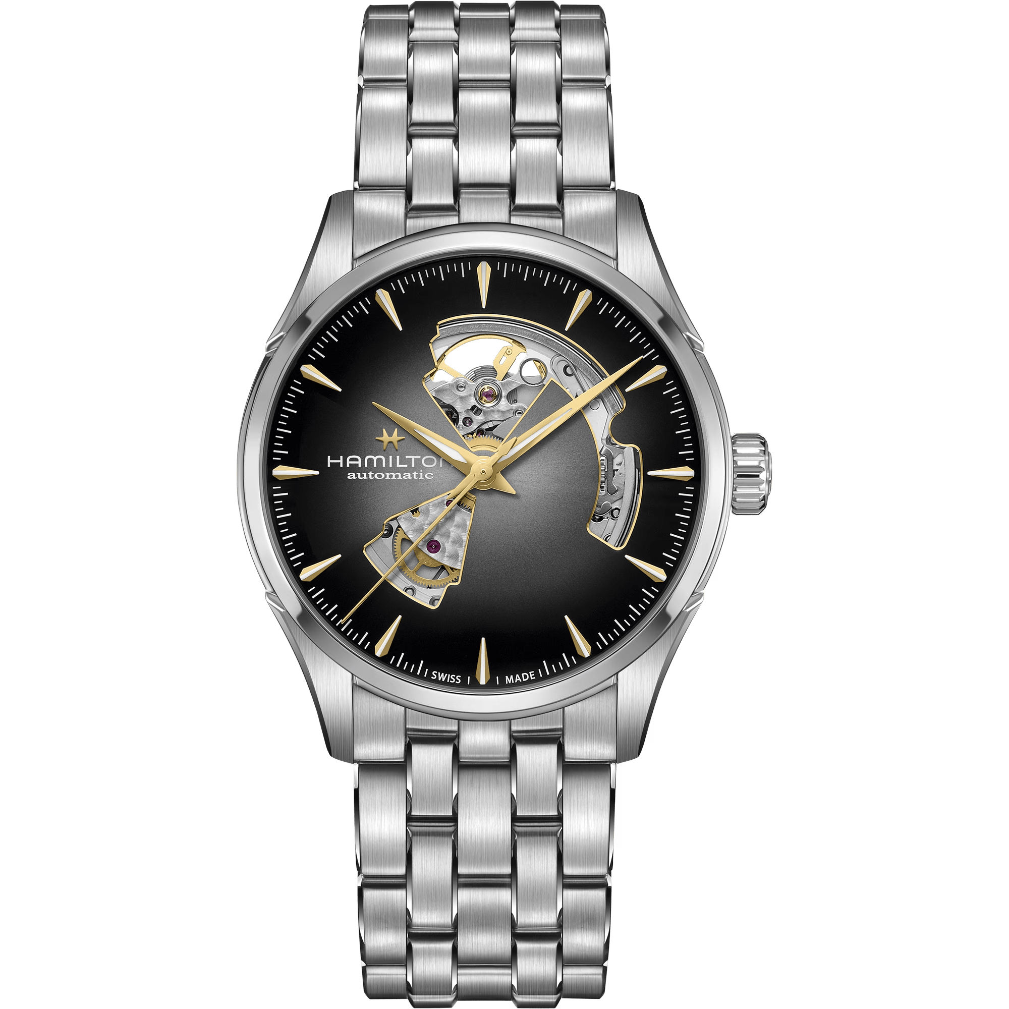 Hamilton Jazzmaster Open Heart Auto 42mm Grey Sunray-Brushed Dial Men's Watch H32705180