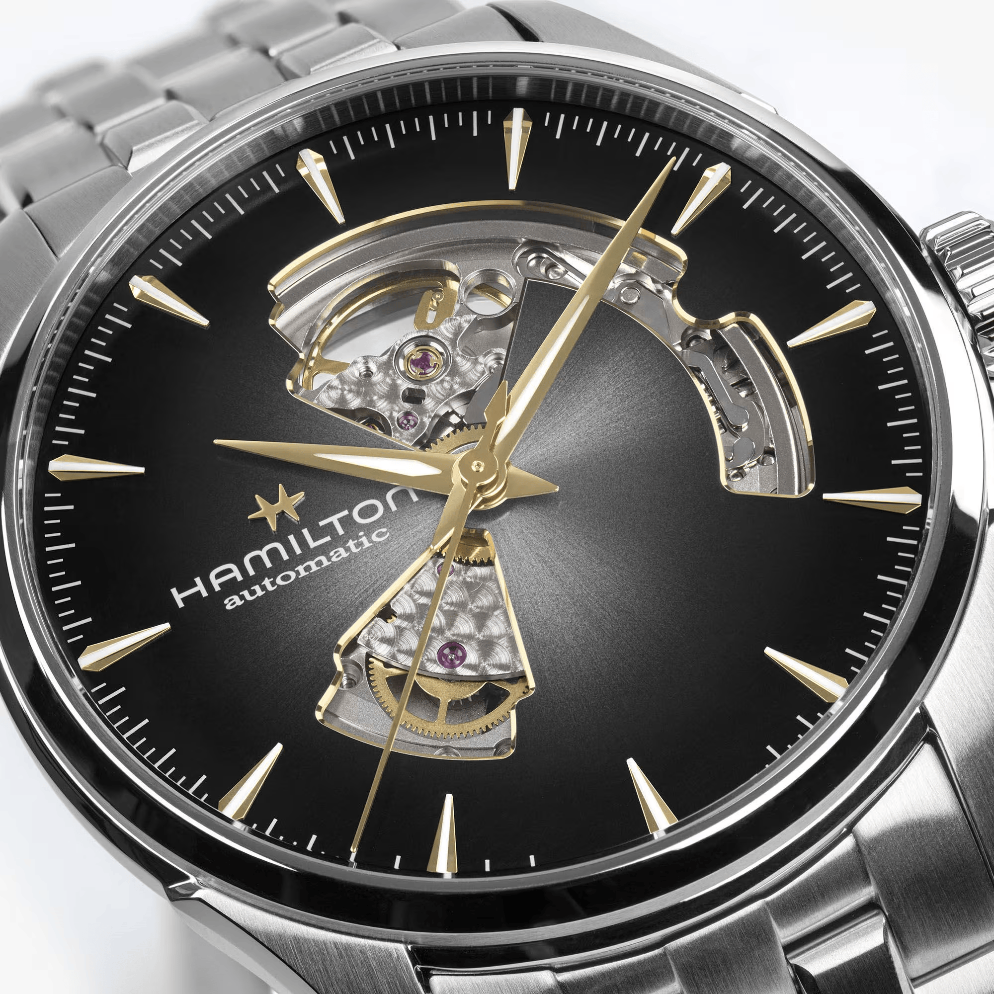 Hamilton Jazzmaster Open Heart Auto 42mm Grey Sunray-Brushed Dial Men's Watch H32705180
