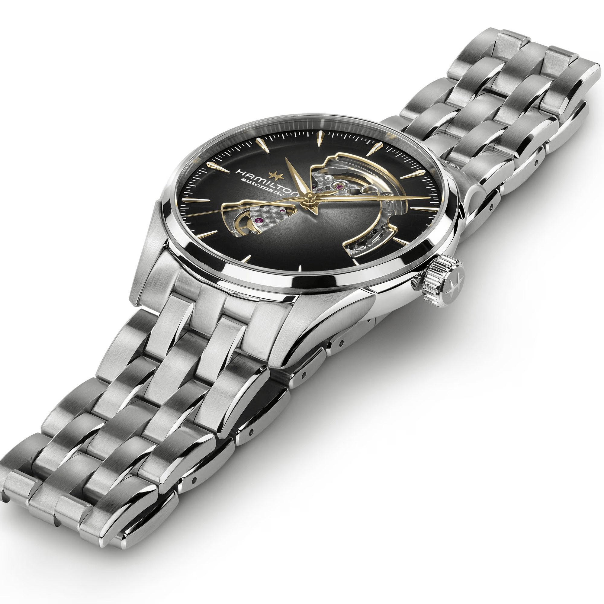 Hamilton Jazzmaster Open Heart Auto 42mm Grey Sunray-Brushed Dial Men's Watch H32705180