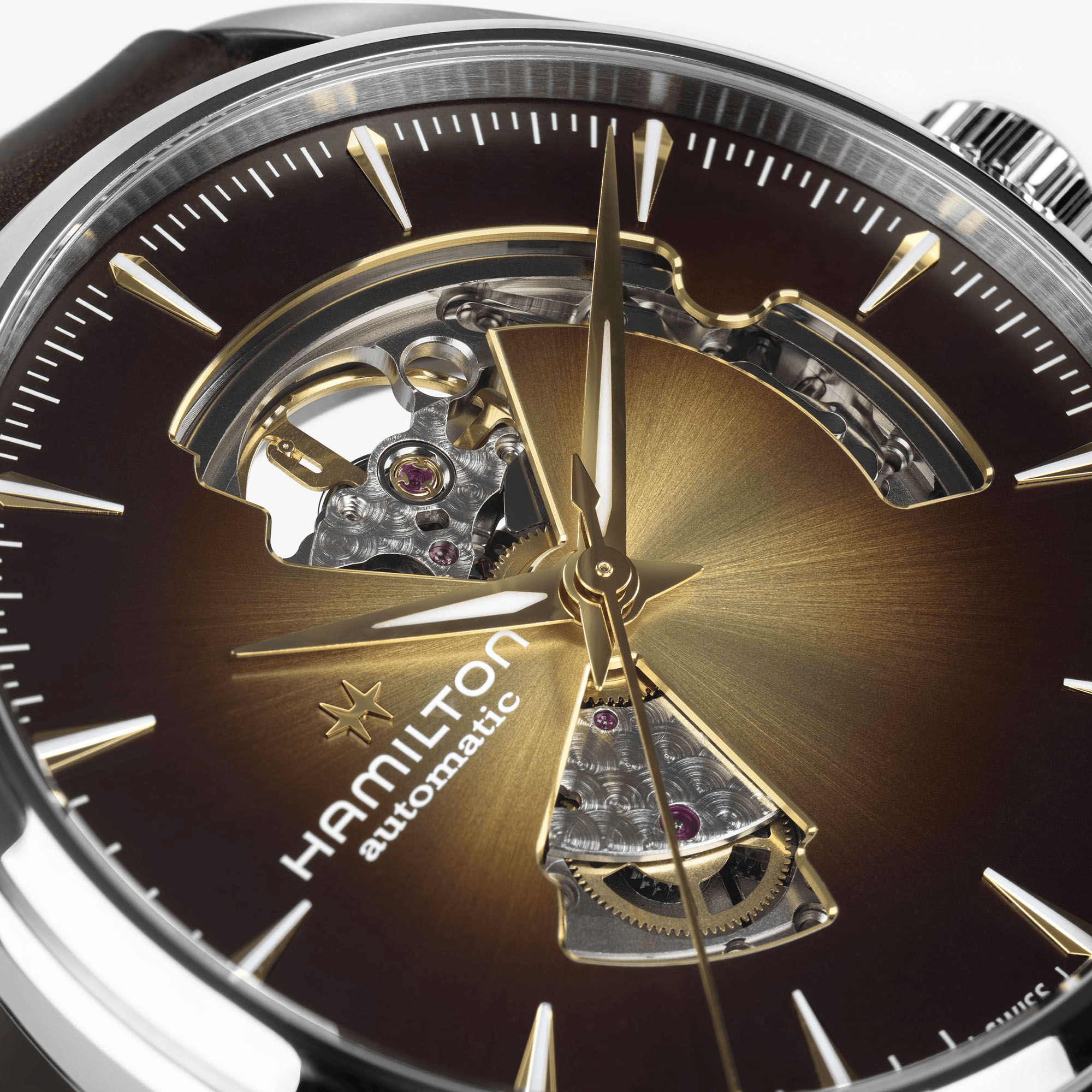 Hamilton Jazzmaster Open Heart Auto 42mm Champagne Dial Men's Watch H32705501