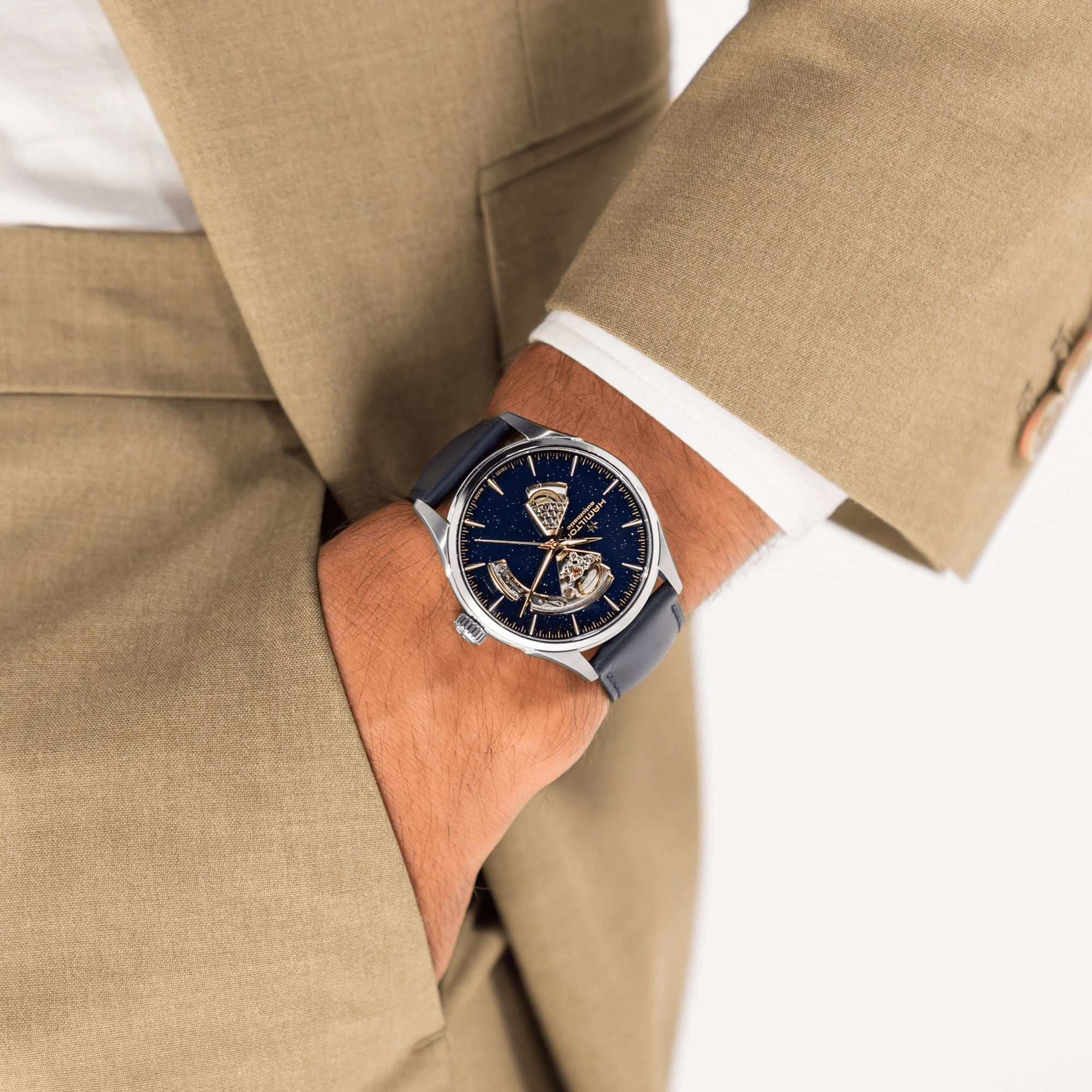 Hamilton Jazzmaster Open Heart Auto 42mm Blue Aventurine Dial Men's Watch H32705640