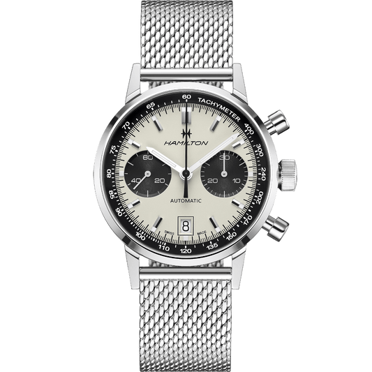 Hamilton American Classic Intra-Matic Auto Chrono 40mm White Dial Men's Watch H38416111