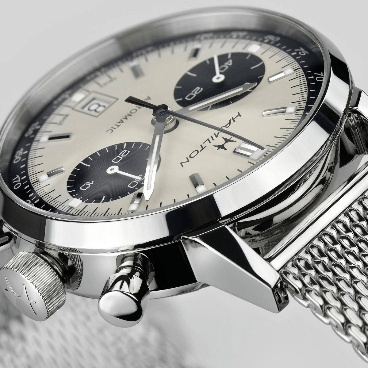 Hamilton American Classic Intra-Matic Auto Chrono 40mm White Dial Men's Watch H38416111