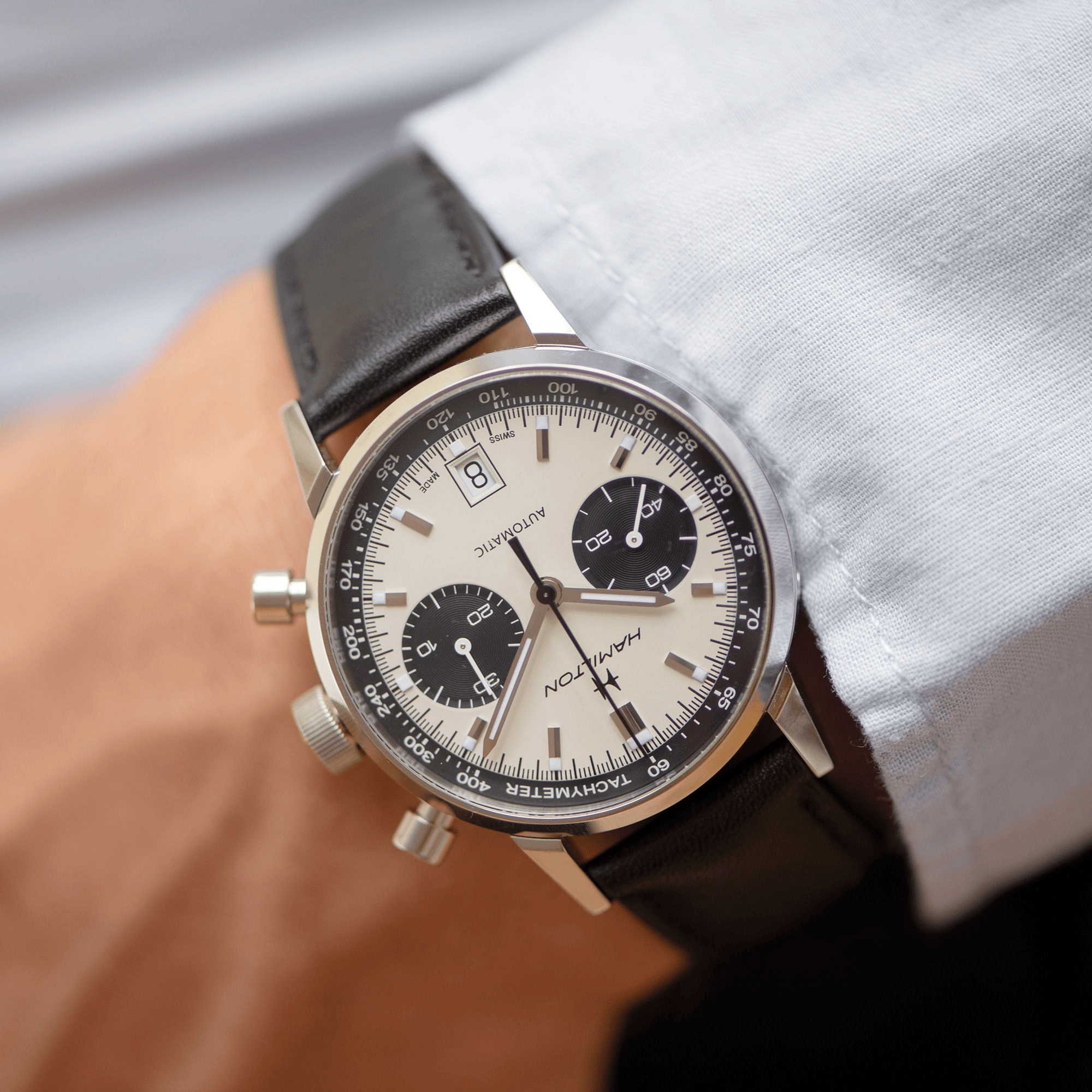 Hamilton American Classic Intra-Matic Auto Chrono 40mm White Dial Men's Watch H38416711