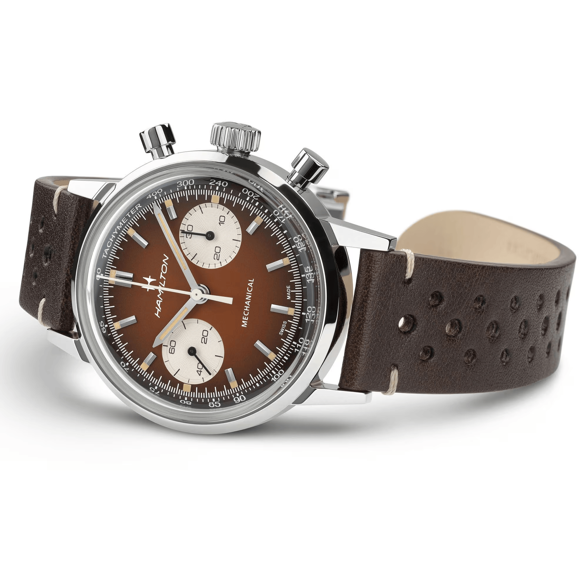 Hamilton American Classic Intra-Matic Chronograph H 40mm Brown Dial Men's Watch H38429591