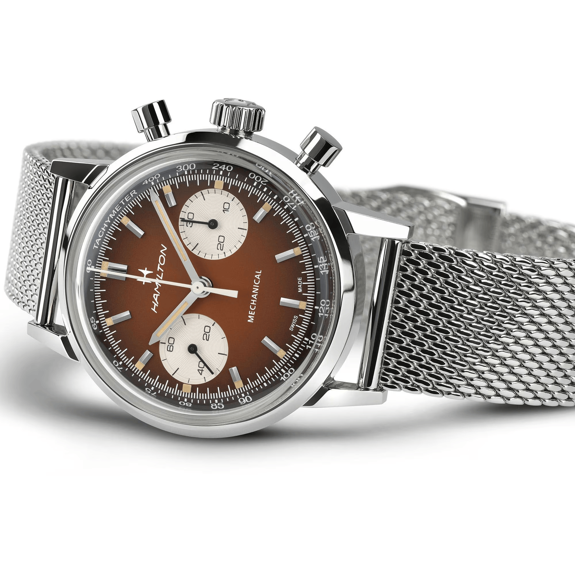 Hamilton American Classic Intra-Matic Chronograph H 40mm Brown Dial Men's Watch H38429591