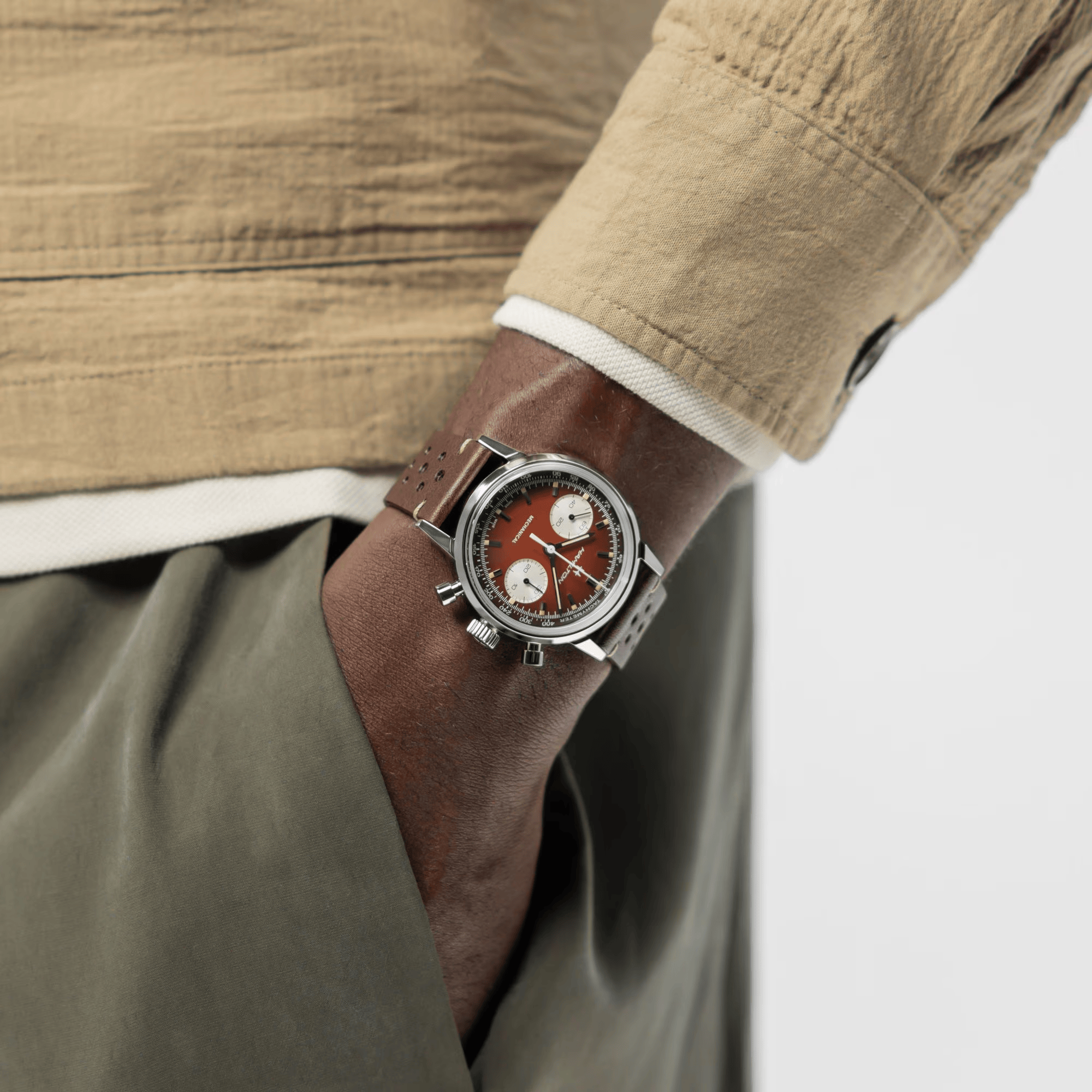 Hamilton American Classic Intra-Matic Chronograph H 40mm Brown Dial Men's Watch H38429591