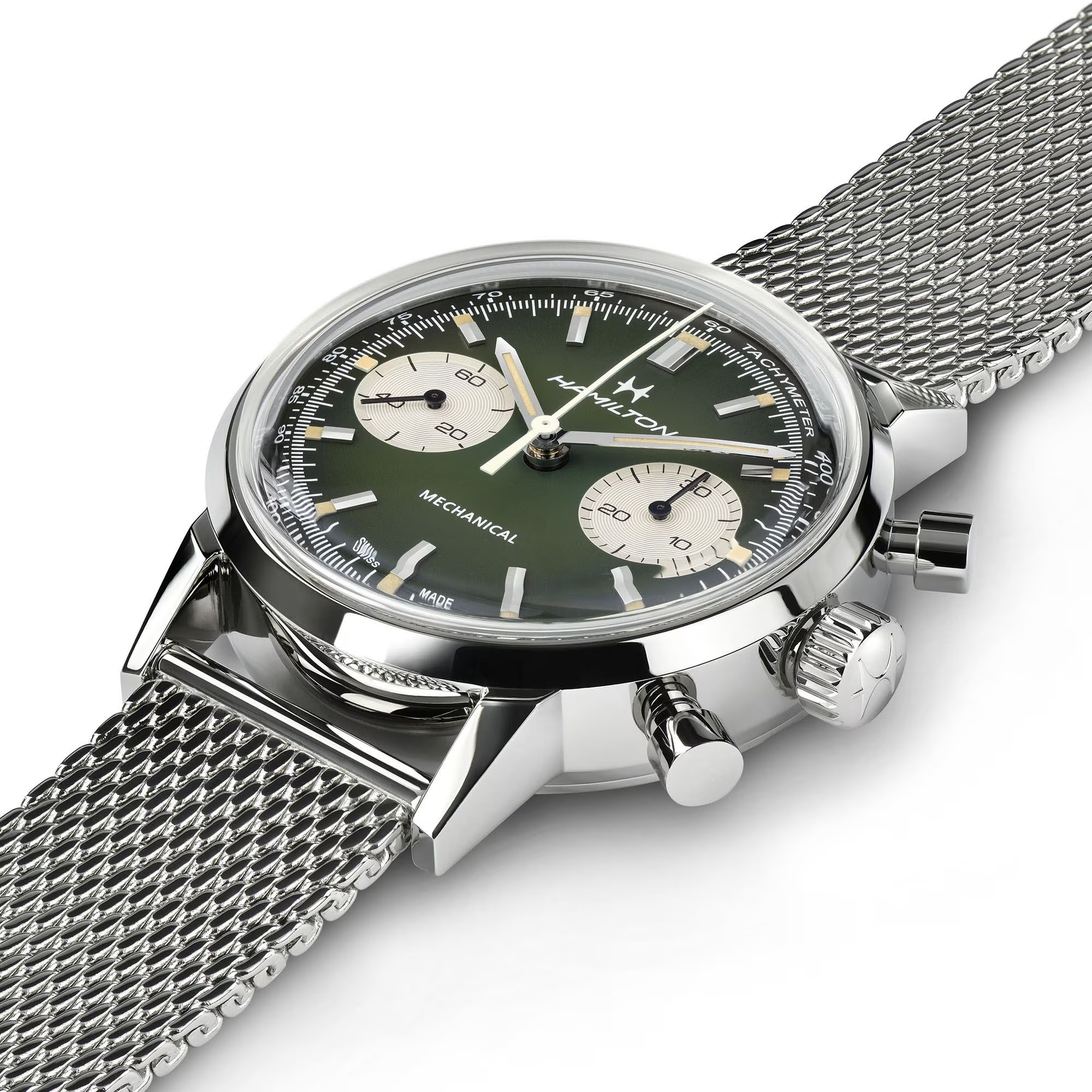 Hamilton American Classic Intra-Matic Chronograph H 40mm Green Dial Men's Watch H38429861