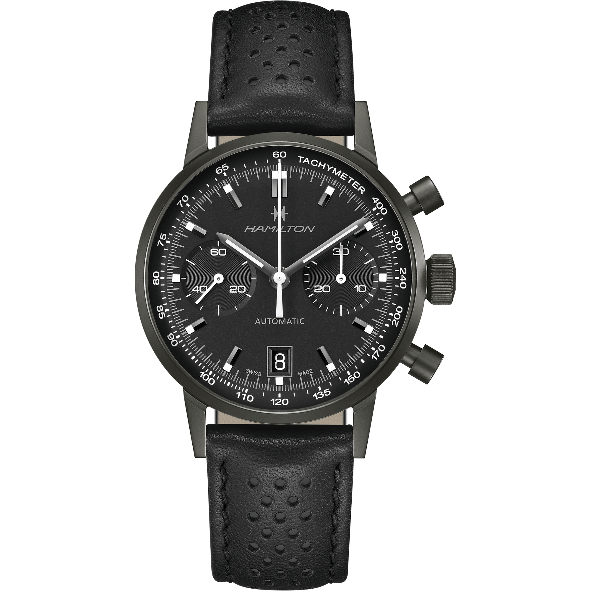 Hamilton American Classic Intra-Matic Auto Chrono 40mm Black Dial Men's Watch H38446730