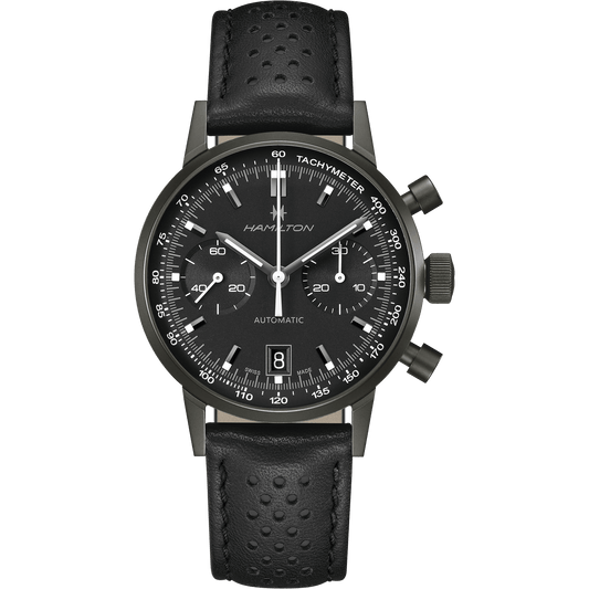 Hamilton American Classic Intra-Matic Auto Chrono 40mm Black Dial Men's Watch H38446730