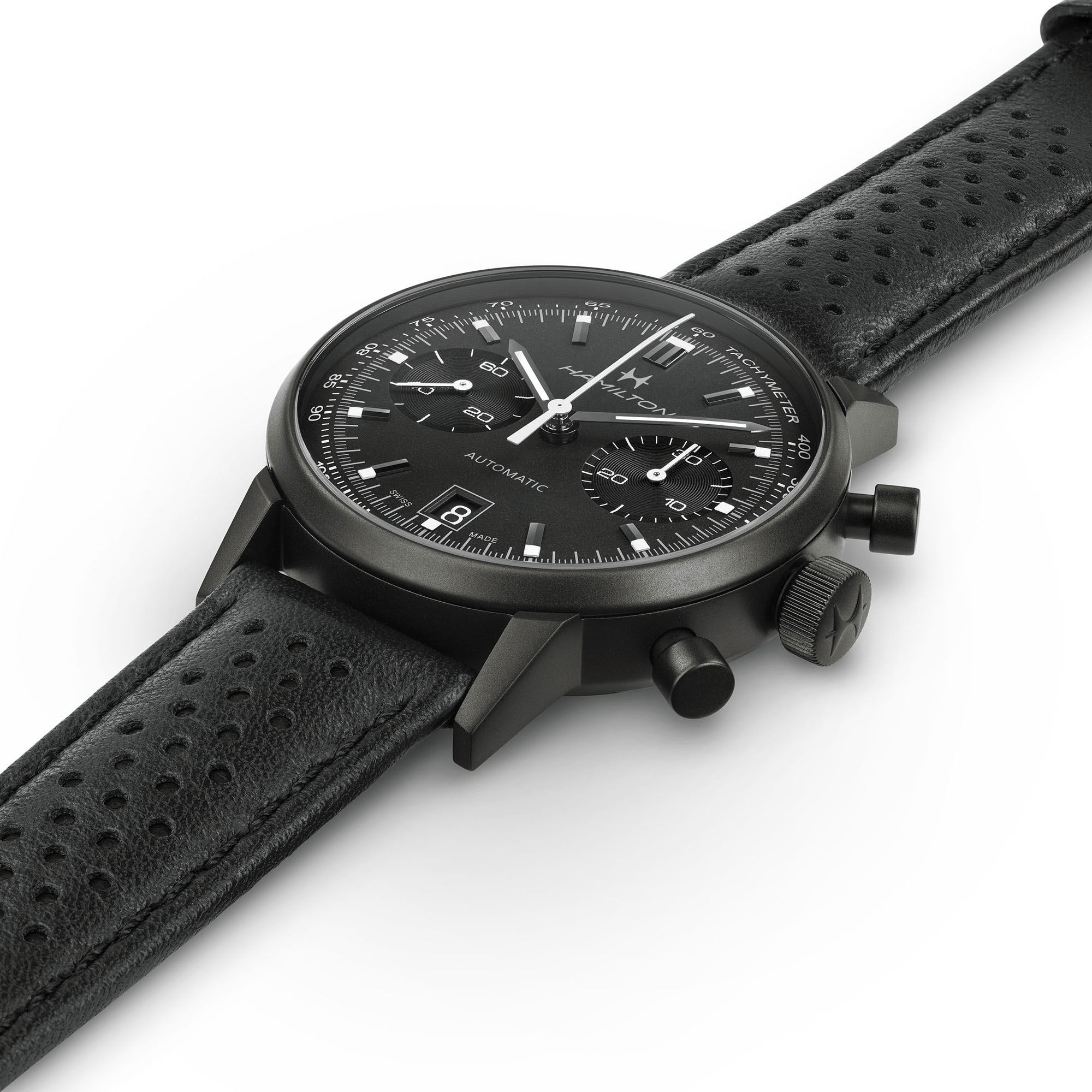 Hamilton American Classic Intra-Matic Auto Chrono 40mm Black Dial Men's Watch H38446730