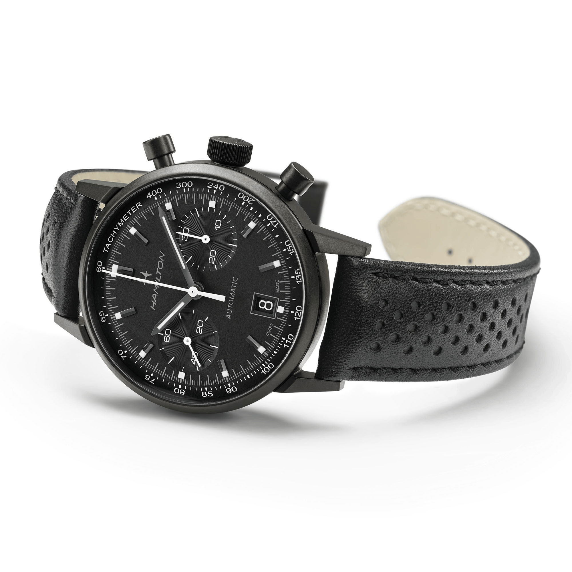 Hamilton American Classic Intra-Matic Auto Chrono 40mm Black Dial Men's Watch H38446730