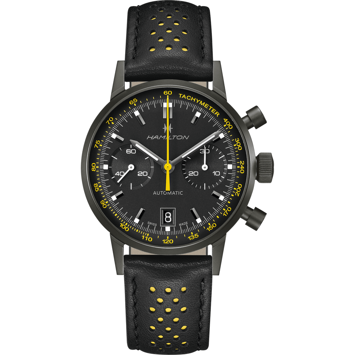 Hamilton American Classic Intra-Matic Auto Chrono 40mm Black Dial Men's Watch H38446731