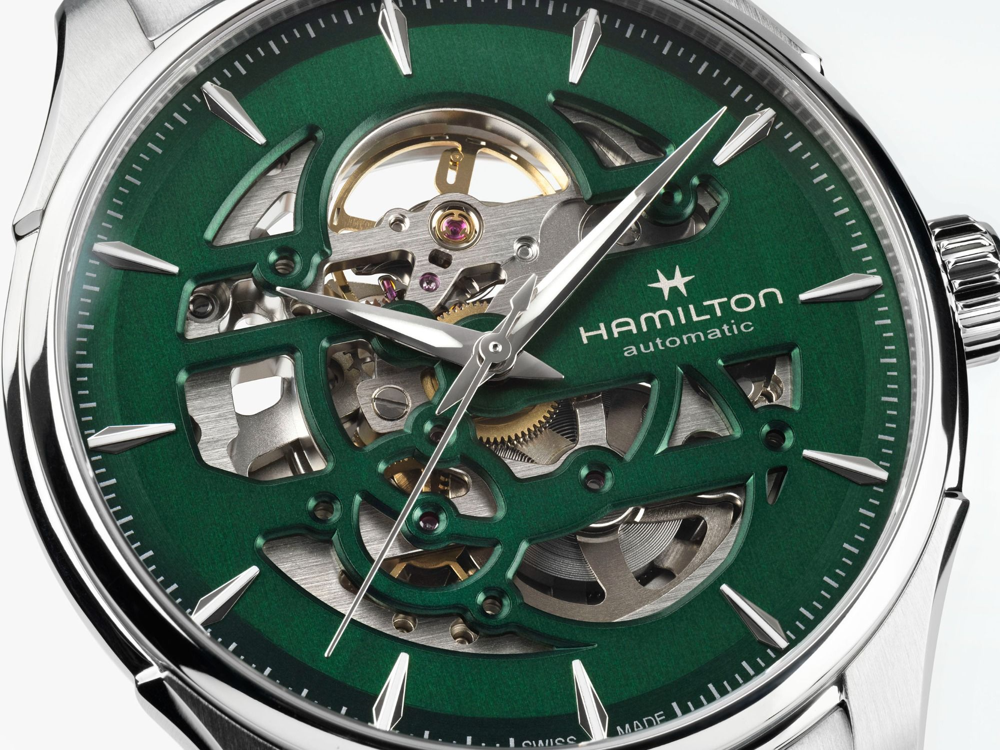 Hamilton Jazzmaster Skeleton Auto 40mm Green Dial Men's Watch H42535160