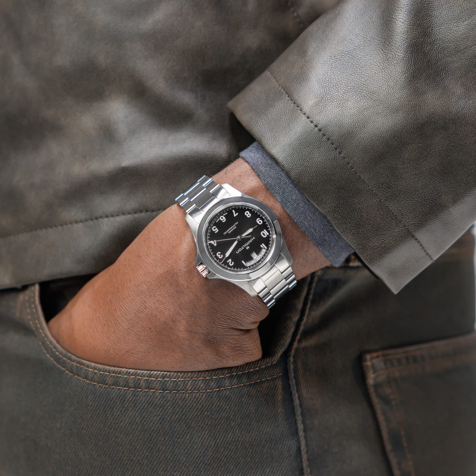 Hamilton Khaki Field King Day-Date 40mm Black Dial Men's Watch H64475131