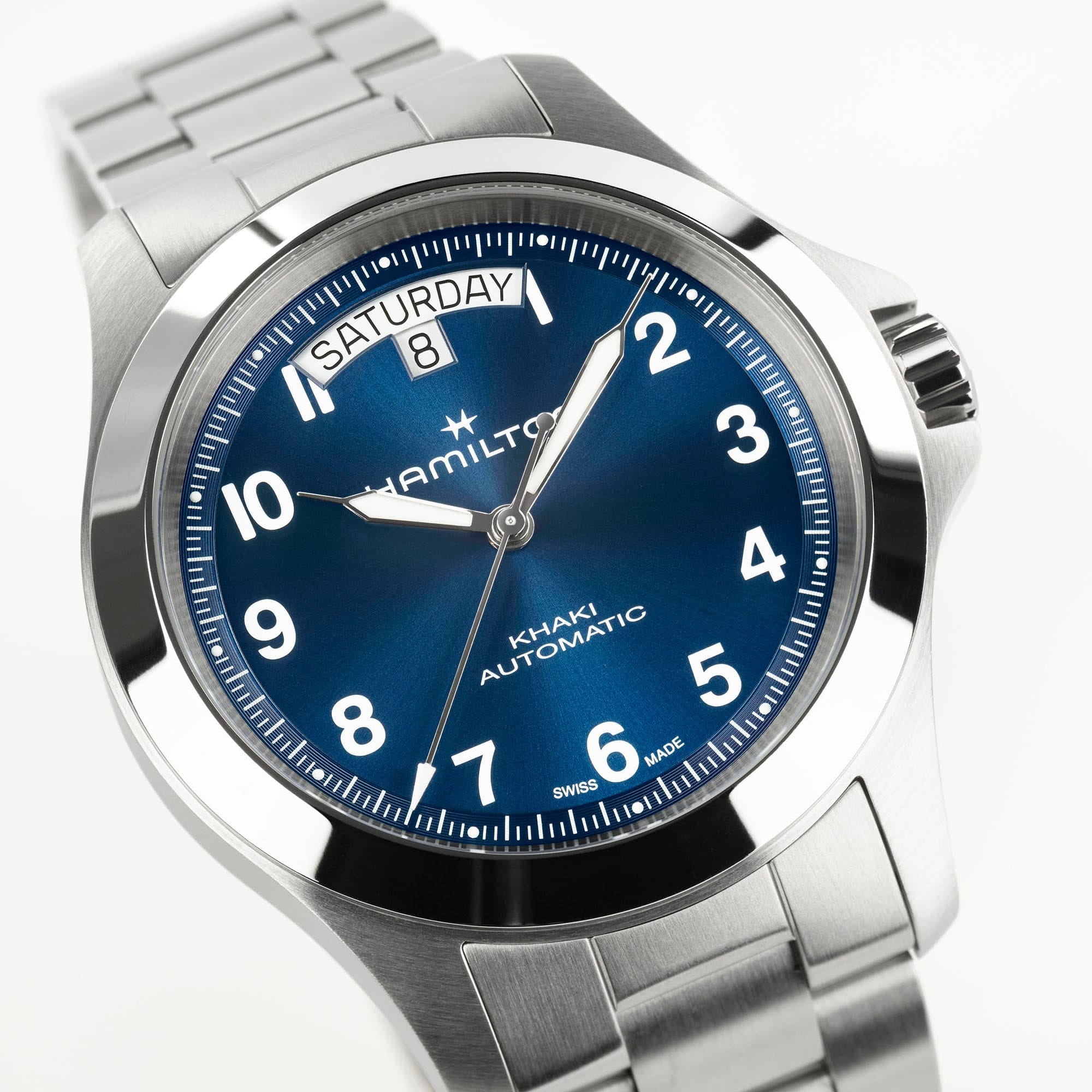 Hamilton Khaki Field King Day-Date 40mm Blue Dial Men's Watch H64475140