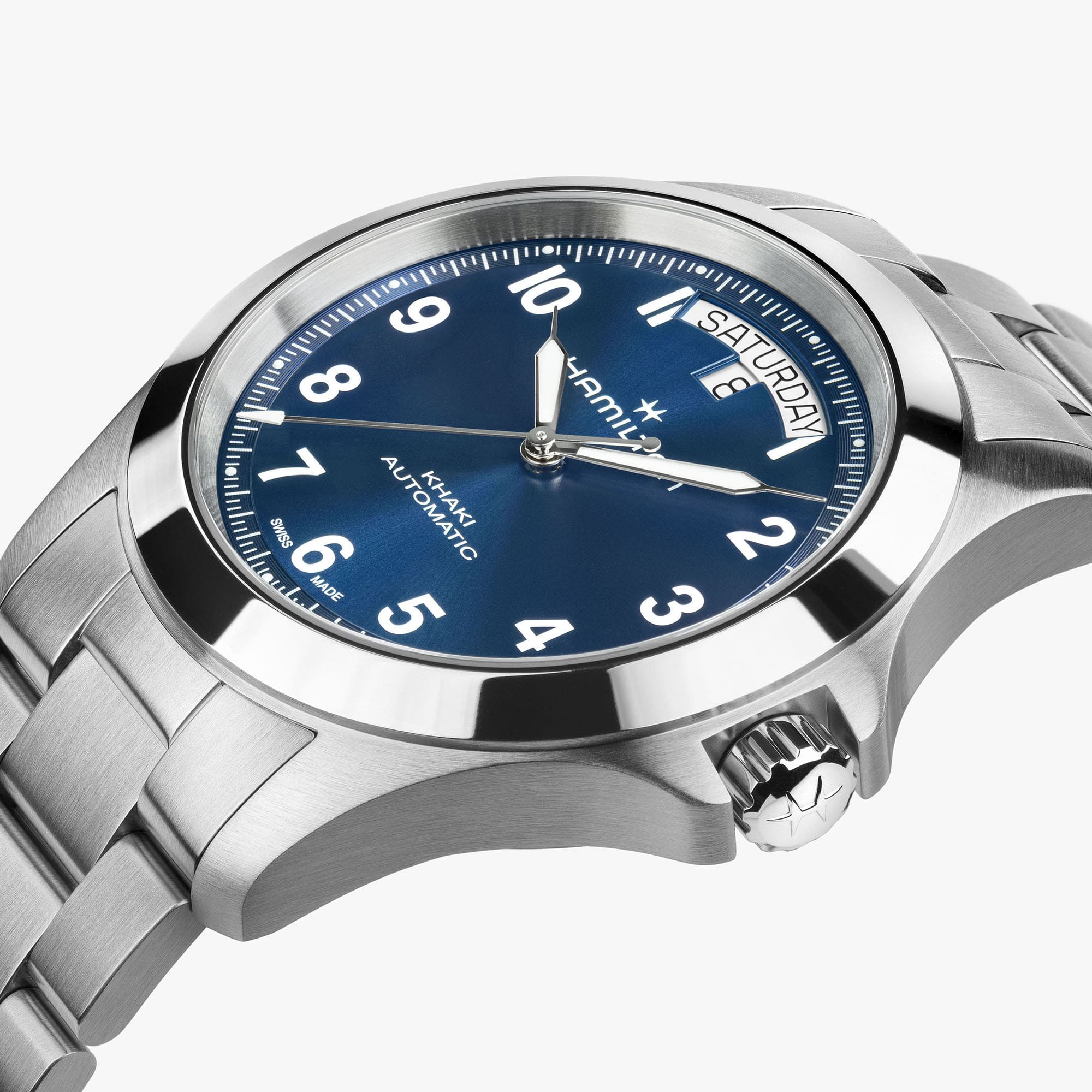 Hamilton Khaki Field King Day-Date 40mm Blue Dial Men's Watch H64475140