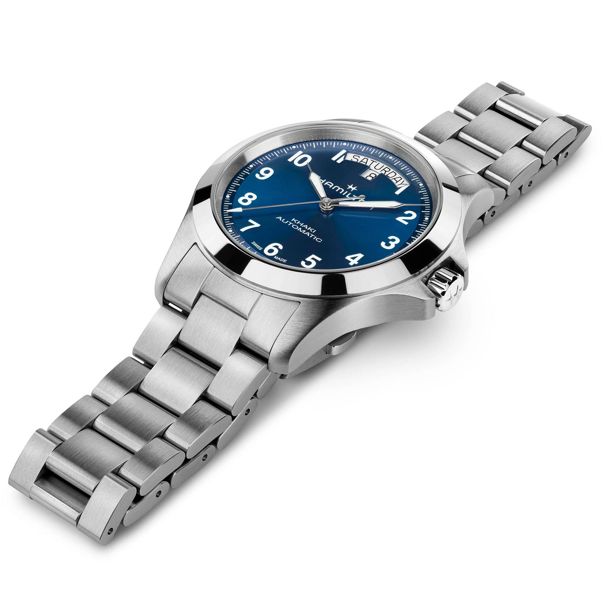 Hamilton Khaki Field King Day-Date 40mm Blue Dial Men's Watch H64475140