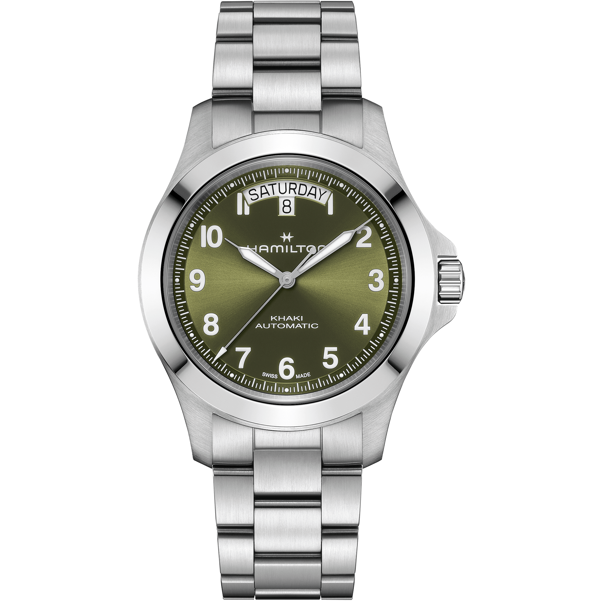Hamilton Khaki Field King Day-Date 40mm Green Dial Men's Watch H64475160