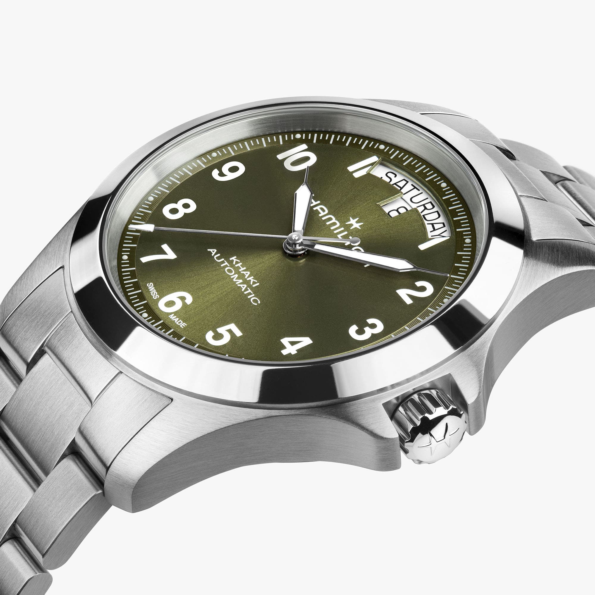 Hamilton Khaki Field King Day-Date 40mm Green Dial Men's Watch H64475160