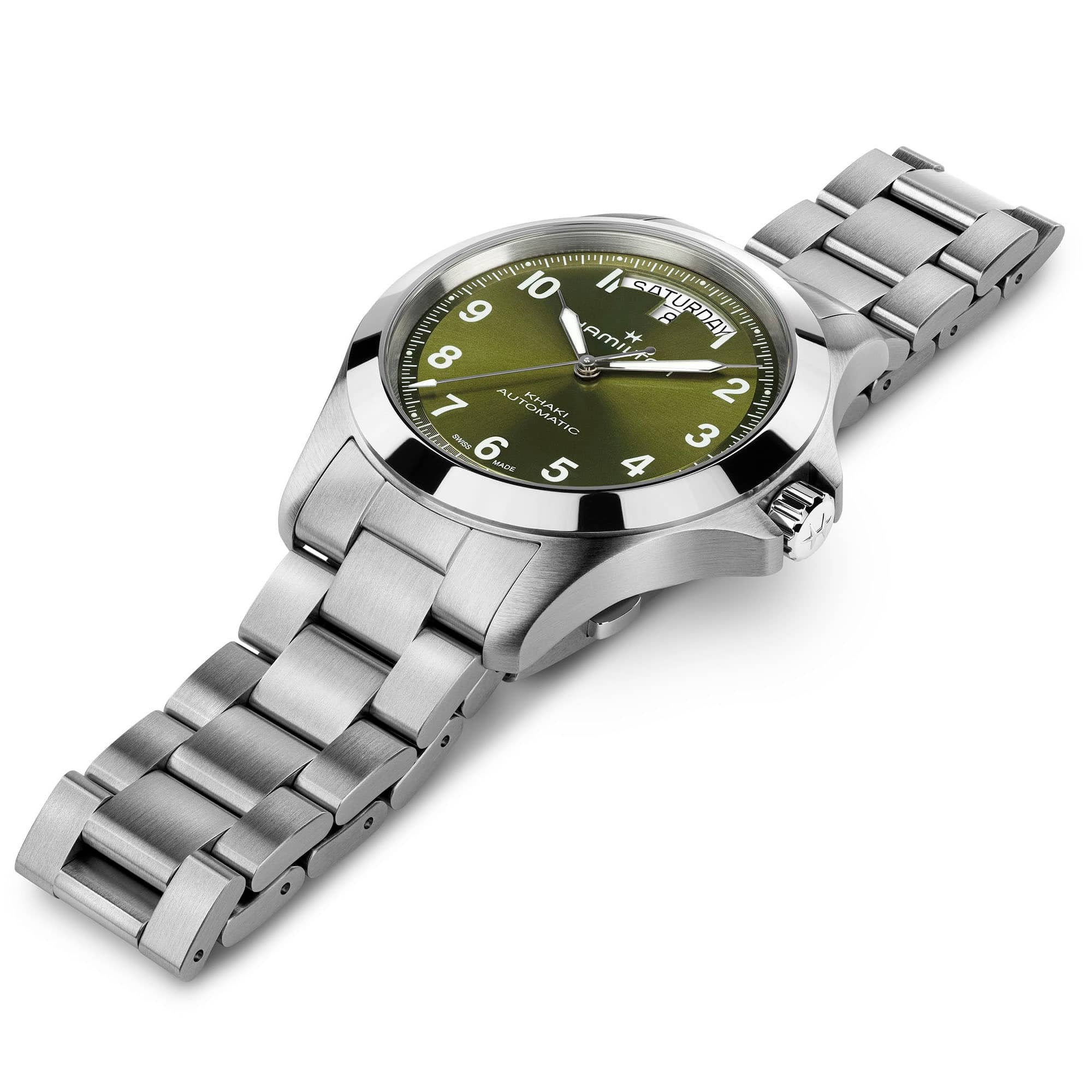 Hamilton Khaki Field King Day-Date 40mm Green Dial Men's Watch H64475160