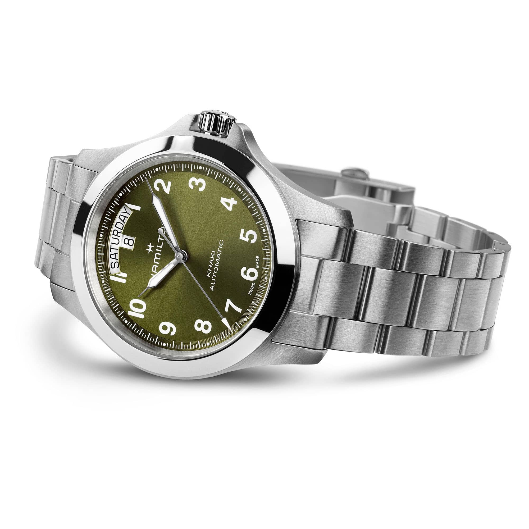 Hamilton Khaki Field King Day-Date 40mm Green Dial Men's Watch H64475160