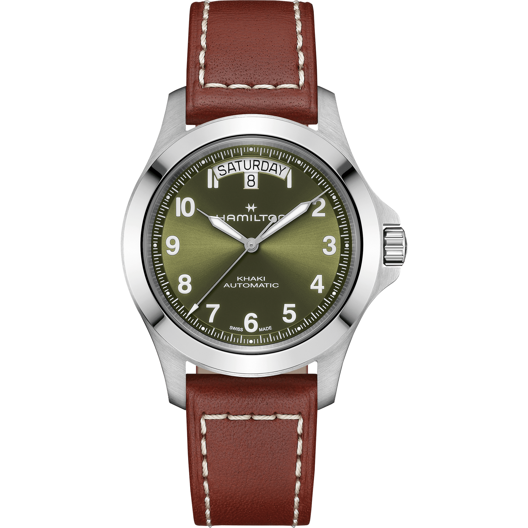 Hamilton Khaki Field King Day-Date 40mm Green Dial Men's Watch H64475560