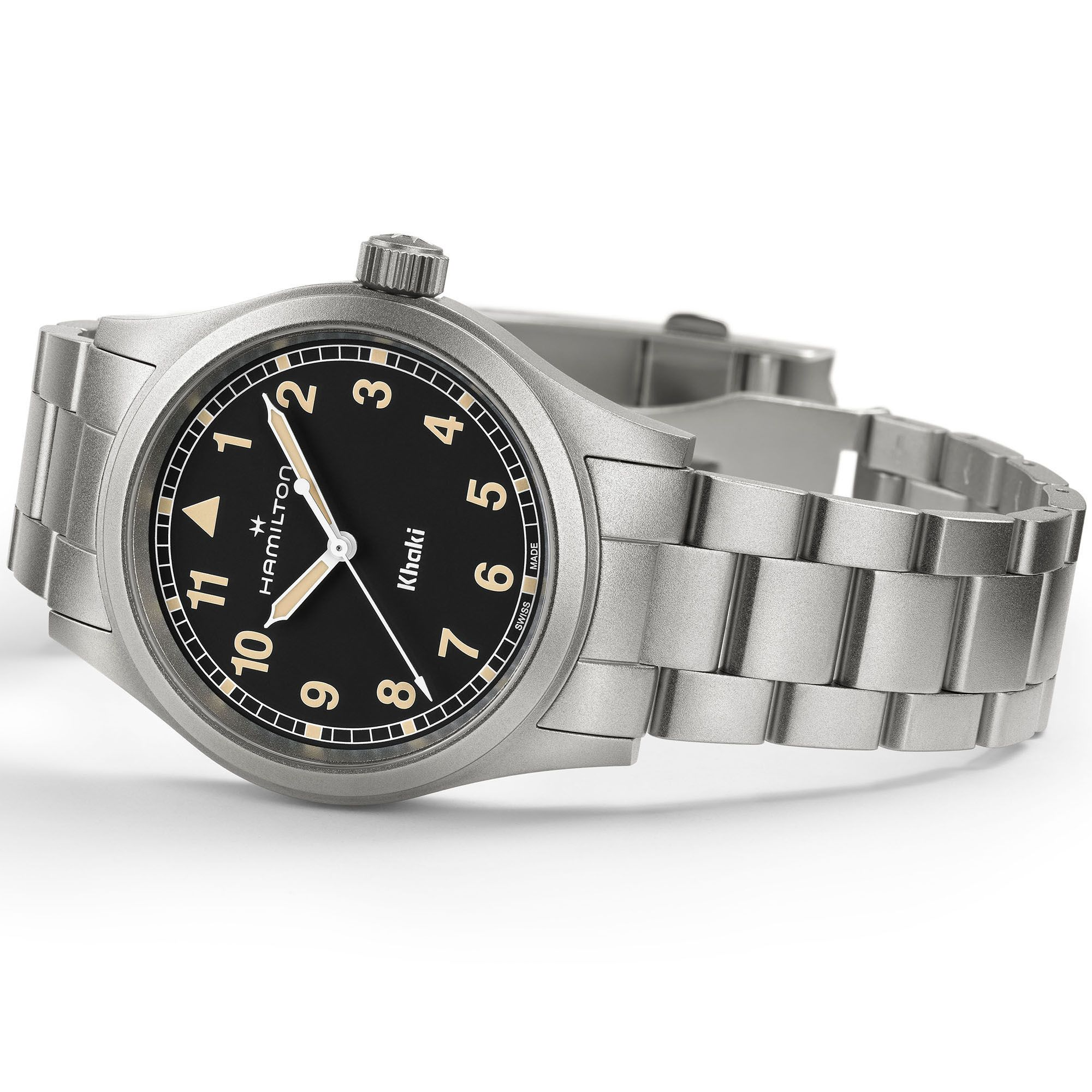 Hamilton Khaki Field Quartz 38mm Black Dial Men's Watch H69401131