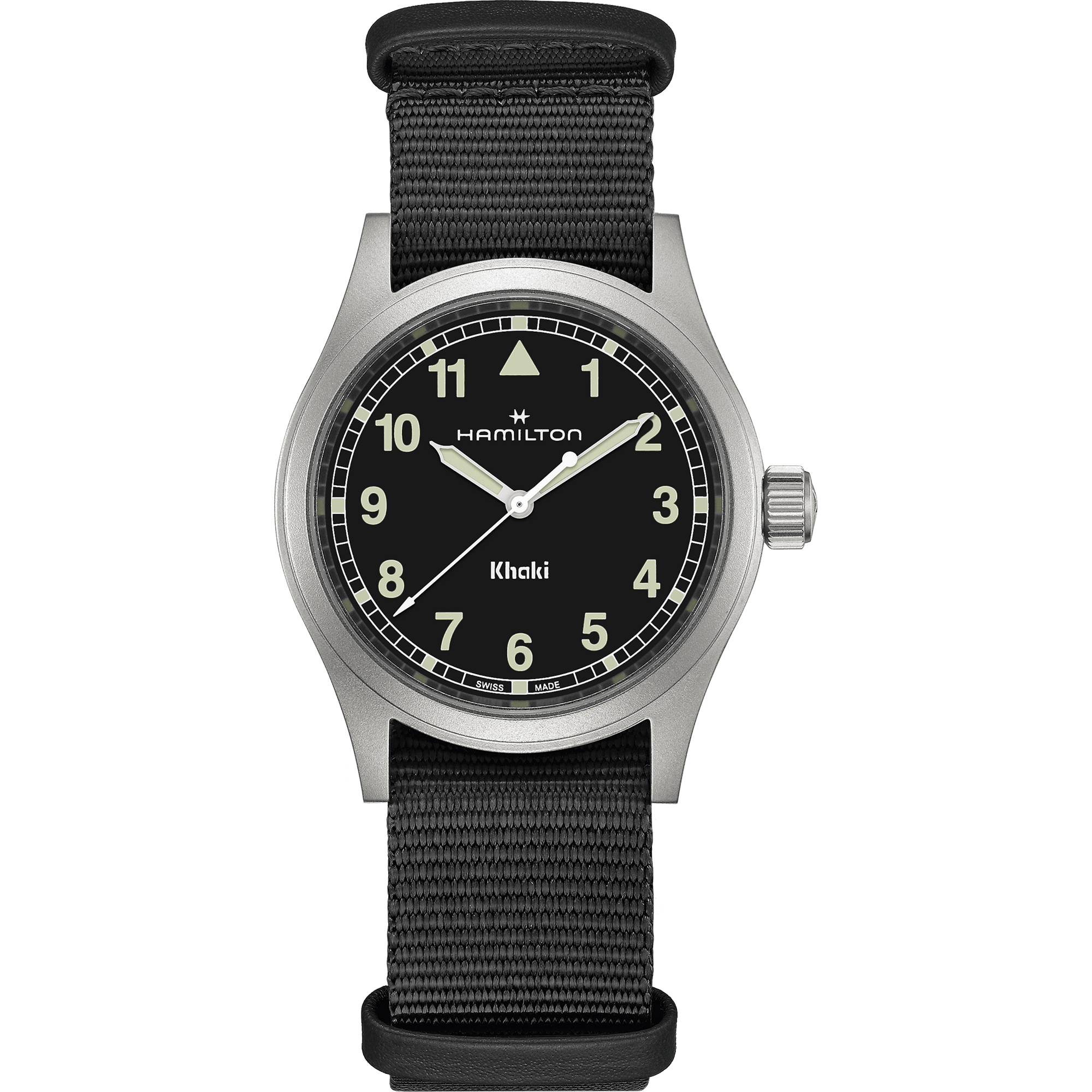 Hamilton Khaki Field Quartz 38mm Black Dial Men's Watch H69401430