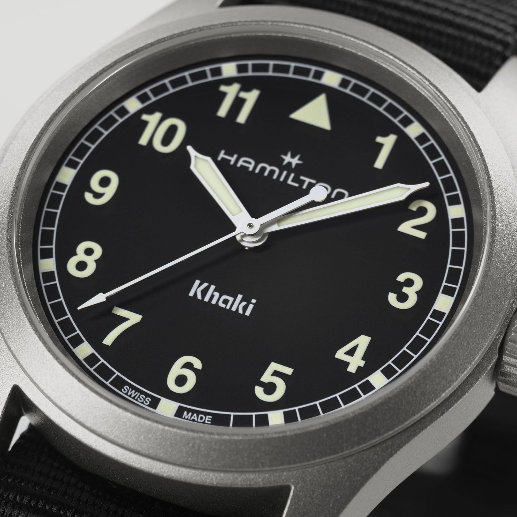 Hamilton Khaki Field Quartz 38mm Black Dial Men's Watch H69401430