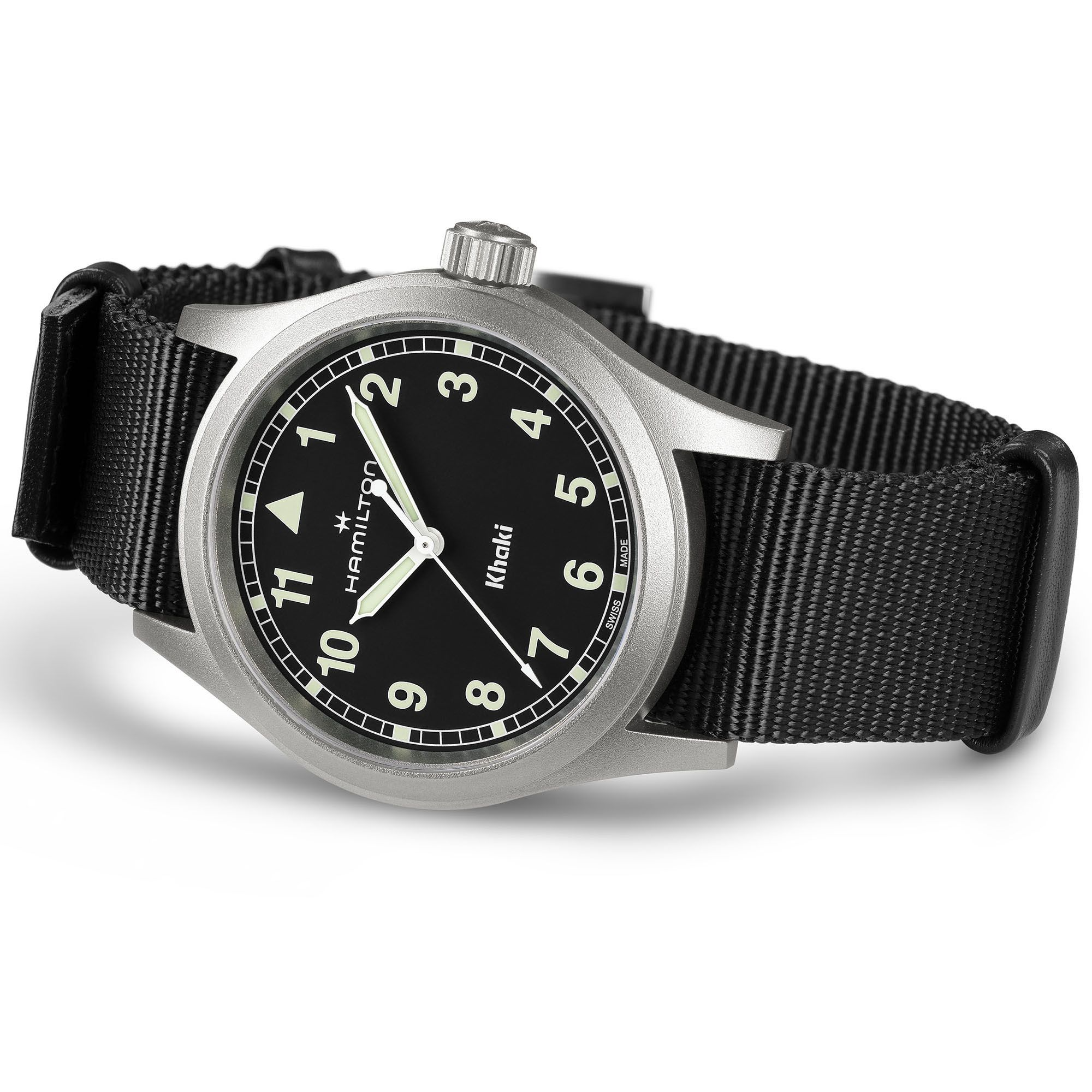 Hamilton Khaki Field Quartz 38mm Black Dial Men's Watch H69401430