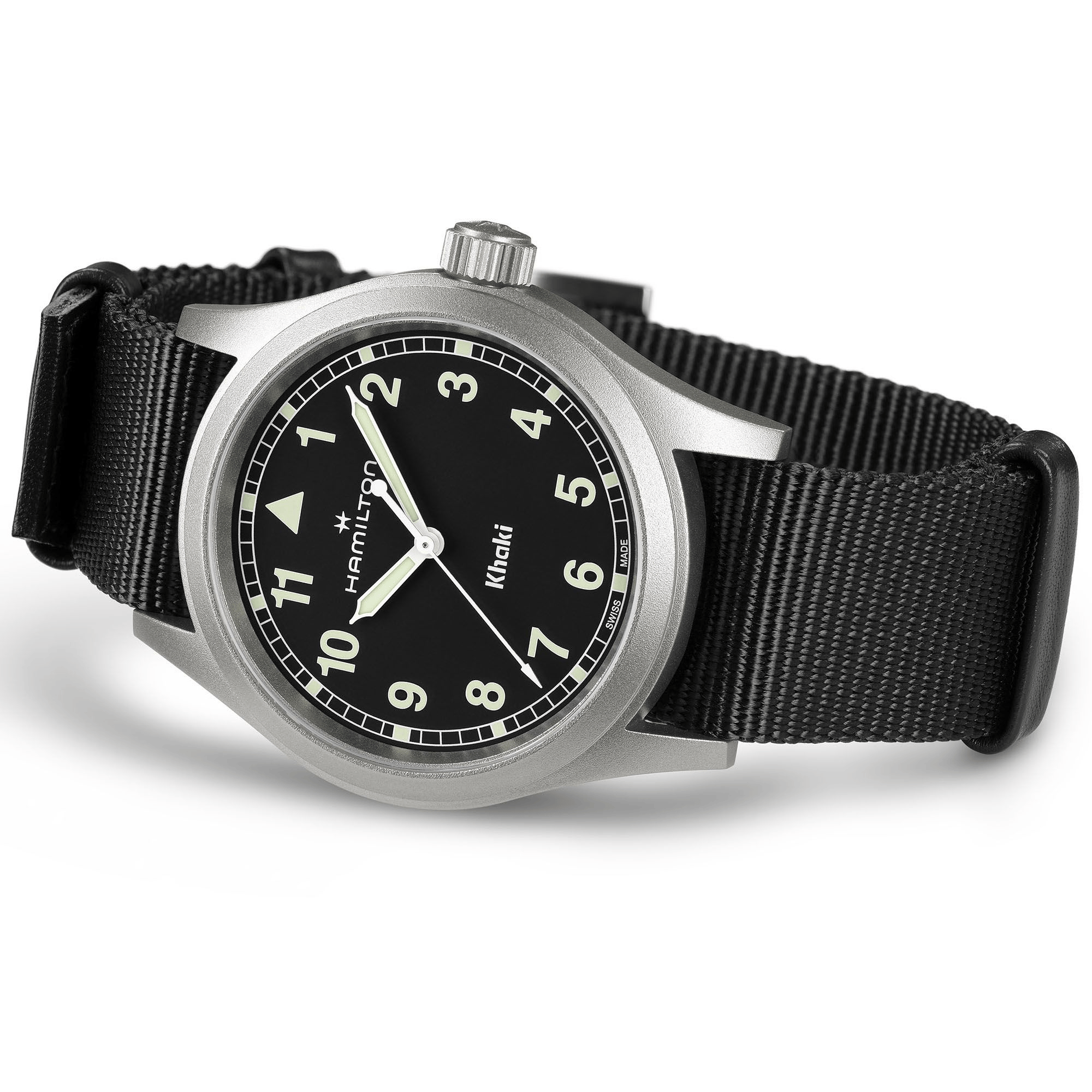 Hamilton Khaki Field Quartz 38mm Black Dial Men's Watch H69401430