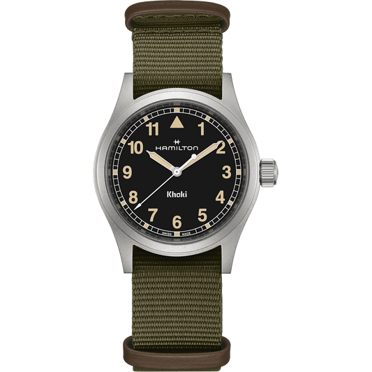 Hamilton Khaki Field Quartz 38mm Black Dial Men's Watch H69401930