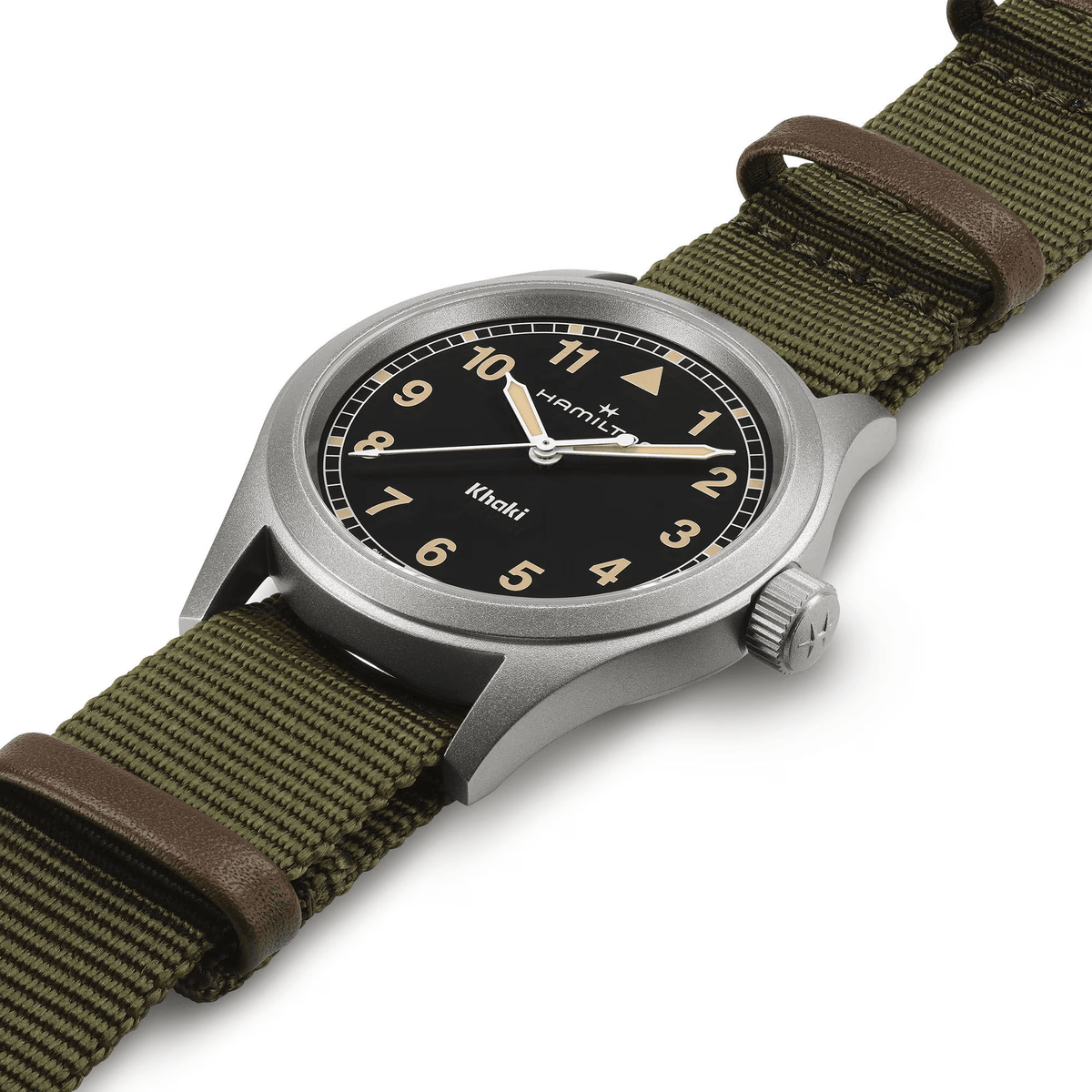 Hamilton Khaki Field Quartz 38mm Black Dial Men's Watch H69401930