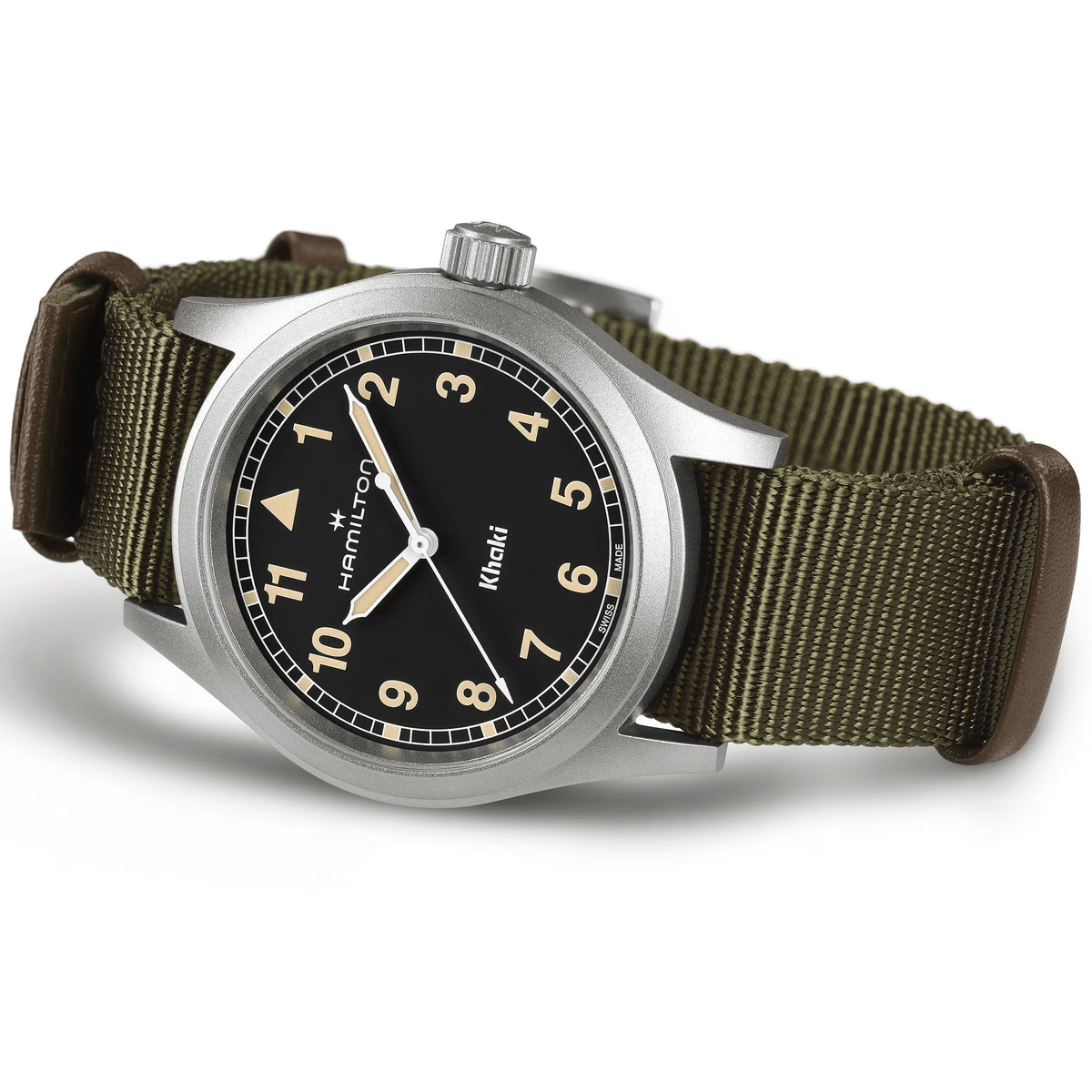 Hamilton Khaki Field Quartz 38mm Black Dial Men's Watch H69401930