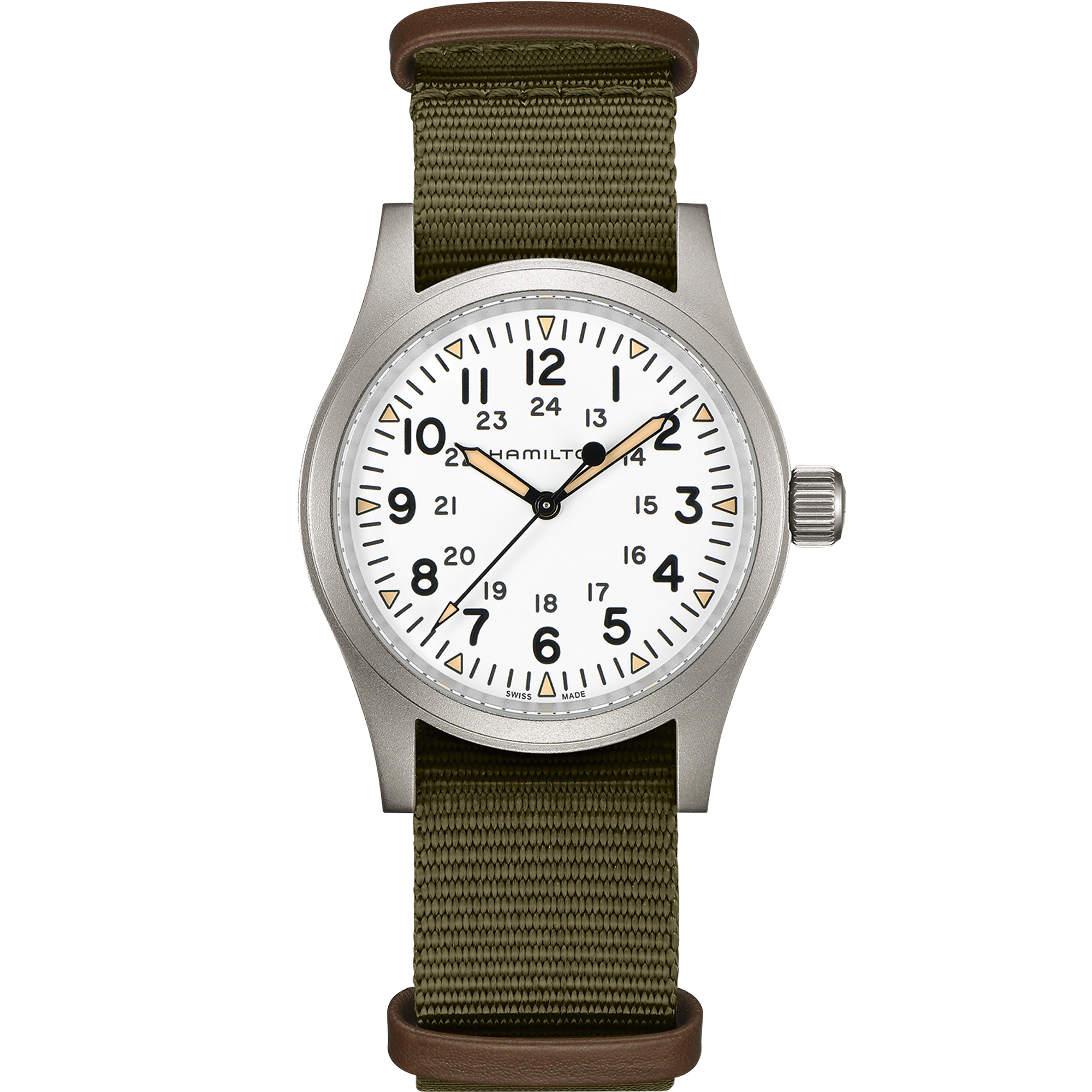 Hamilton Khaki Field Mechanical 38mm White Dial Men's Watch H69439411