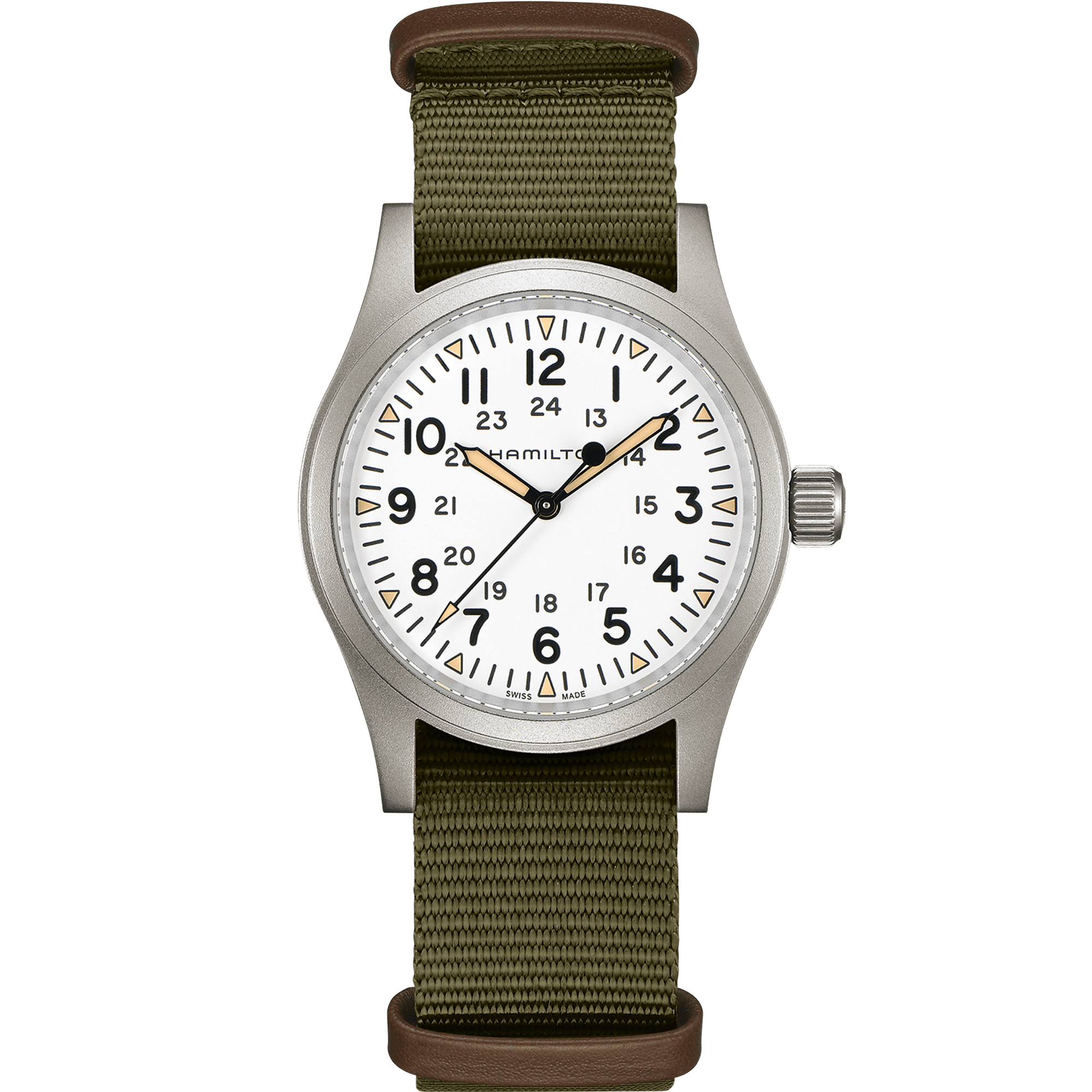 Hamilton Khaki Field Mechanical 38mm White Dial Men's Watch H69439411