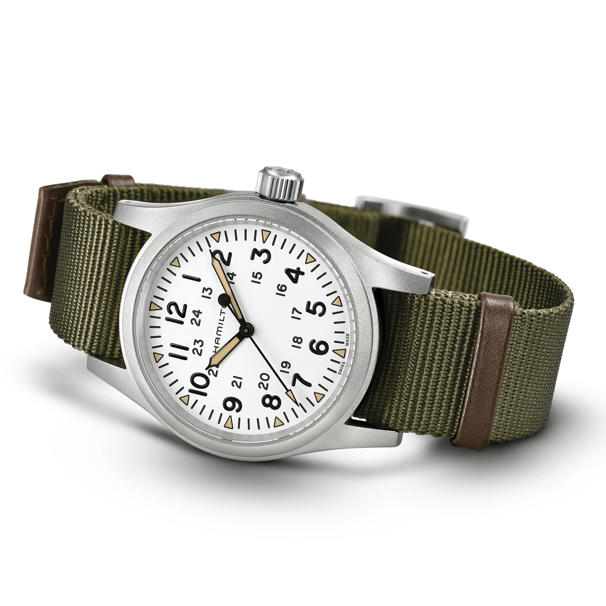 Hamilton Khaki Field Mechanical 38mm White Dial Men's Watch H69439411