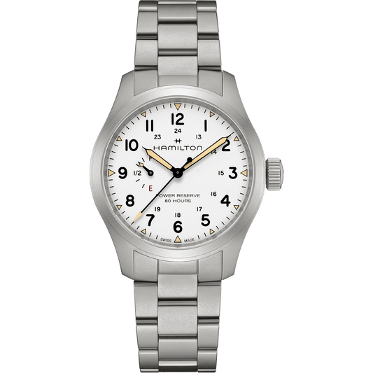 Hamilton Khaki Field Mechanical Power Reserve 40mm White Dial Men's Watch H69509110