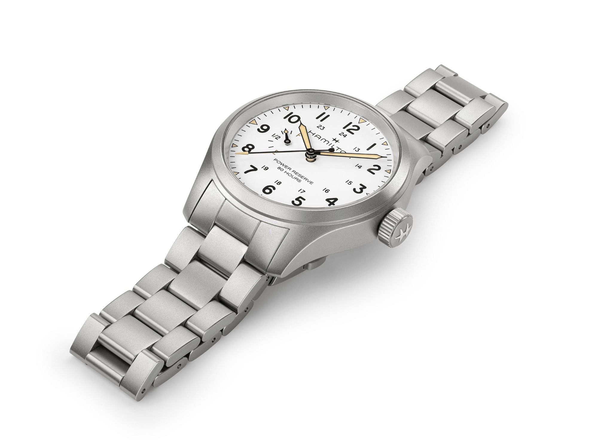 Hamilton Khaki Field Mechanical Power Reserve 40mm White Dial Men's Watch H69509110
