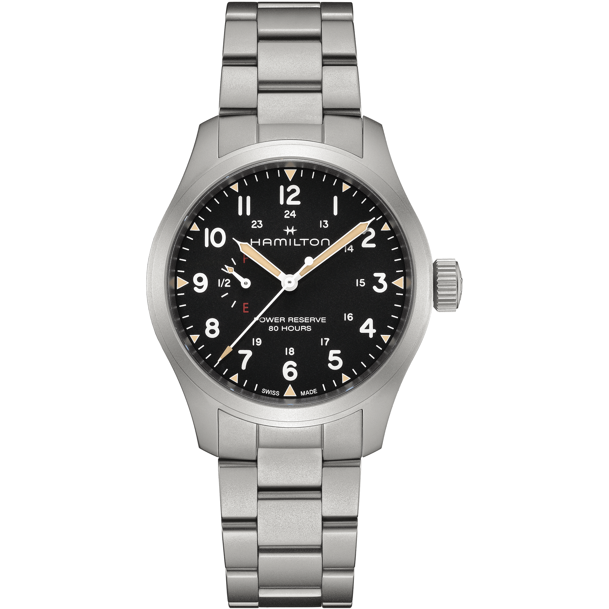 Hamilton Khaki Field Mechanical Power Reserve 40mm Black Dial Men's Watch H69509130