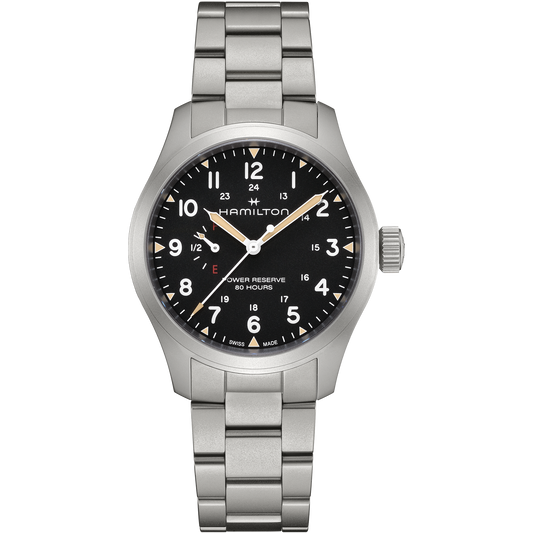 Hamilton Khaki Field Mechanical Power Reserve 40mm Black Dial Men's Watch H69509130