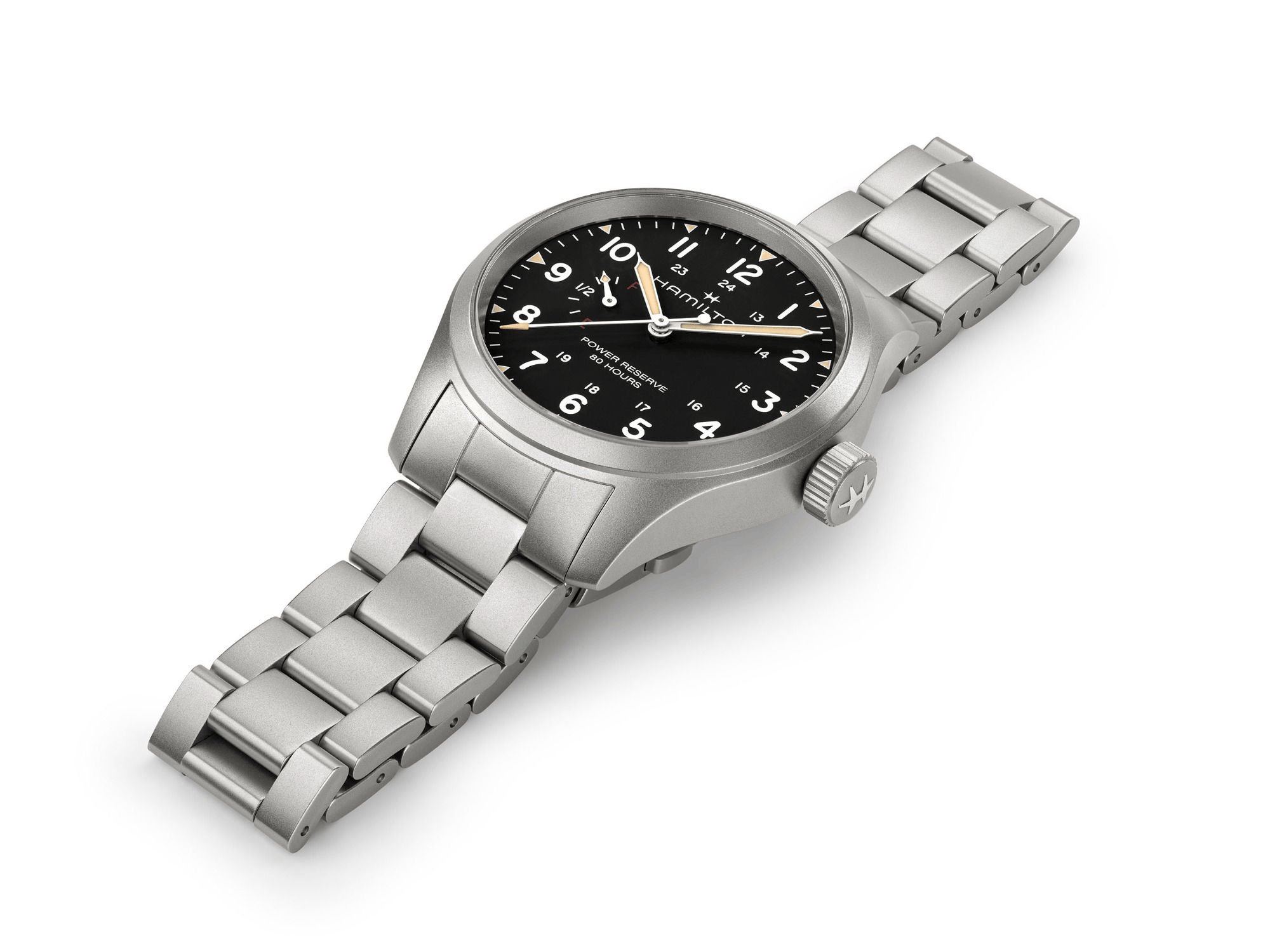 Hamilton Khaki Field Mechanical Power Reserve 40mm Black Dial Men's Watch H69509130