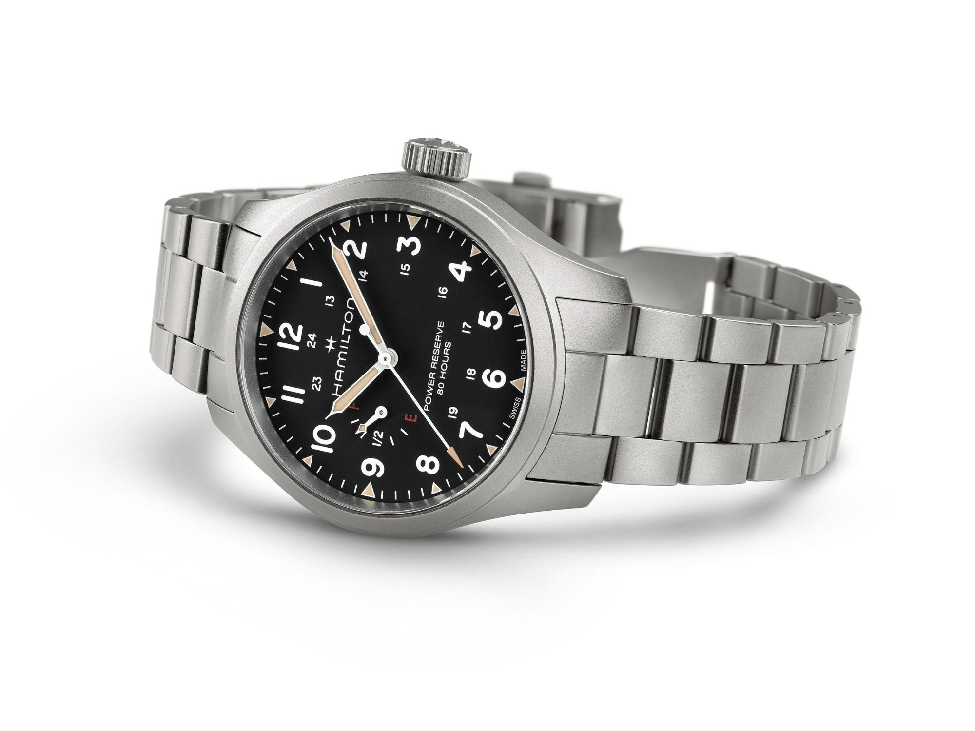 Hamilton Khaki Field Mechanical Power Reserve 40mm Black Dial Men's Watch H69509130