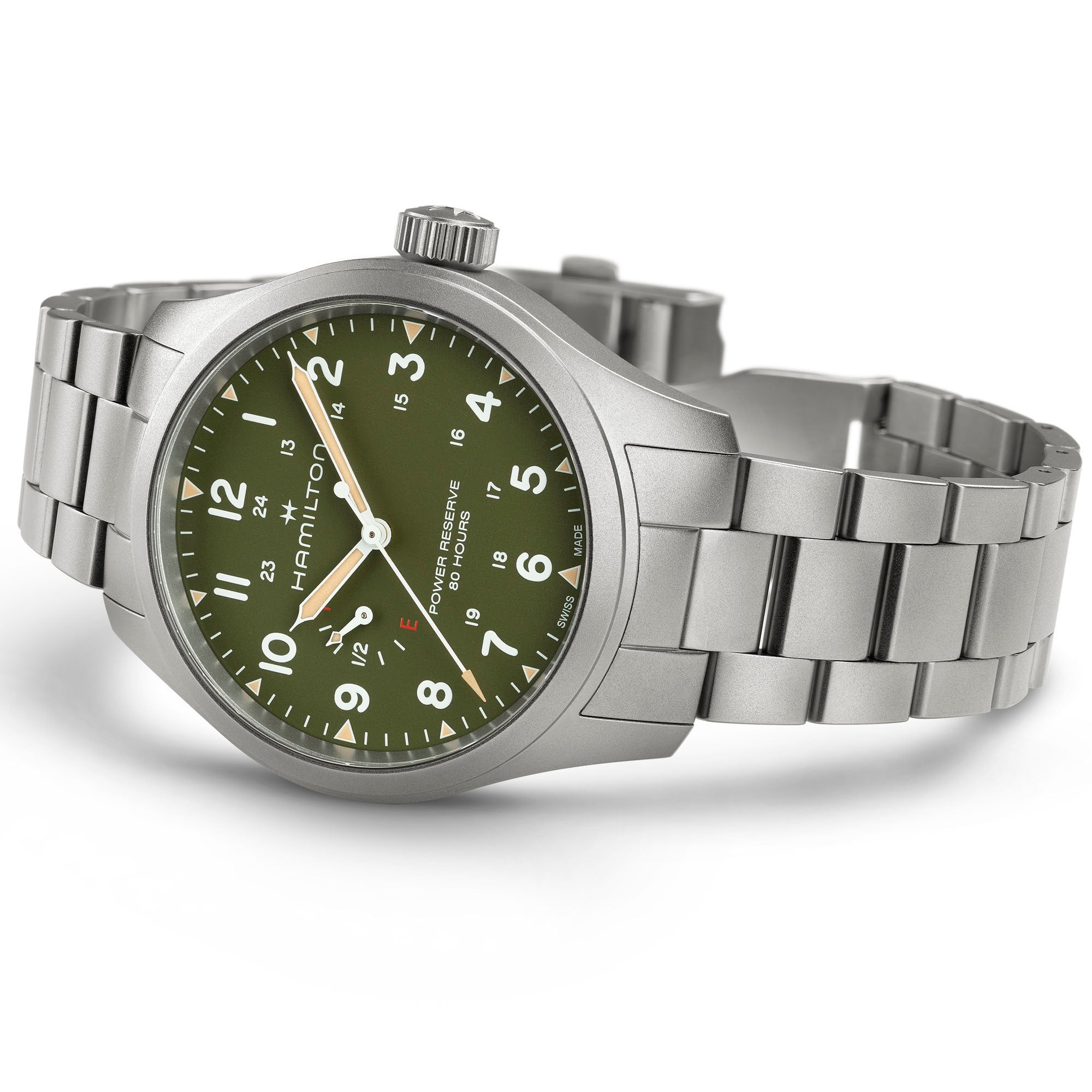 Hamilton Khaki Field Power Reserve 40mm Green Dial Men's Watch H69509160