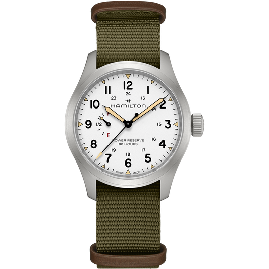 Hamilton Khaki Field Mechanical Power Reserve 40mm White Dial Men's Watch H69509910