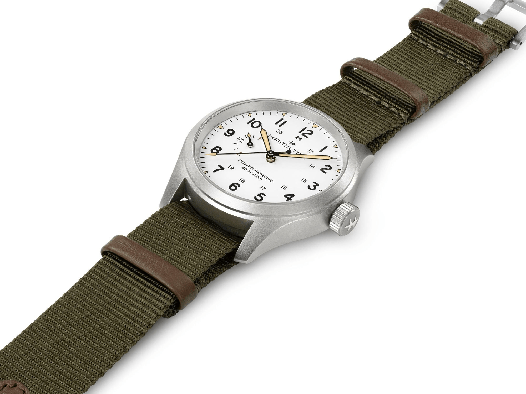 Hamilton Khaki Field Mechanical Power Reserve 40mm White Dial Men's Watch H69509910